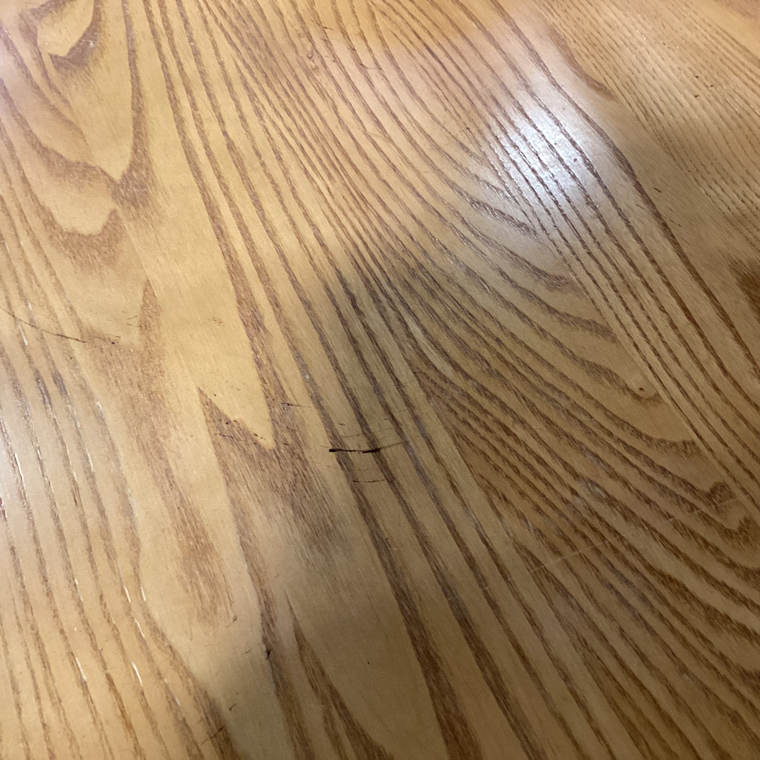 Country Oak & Red Legs 1 Leaf Table with 6 Oak Chairs Dining Set 66.5"x 36.5"x 30"