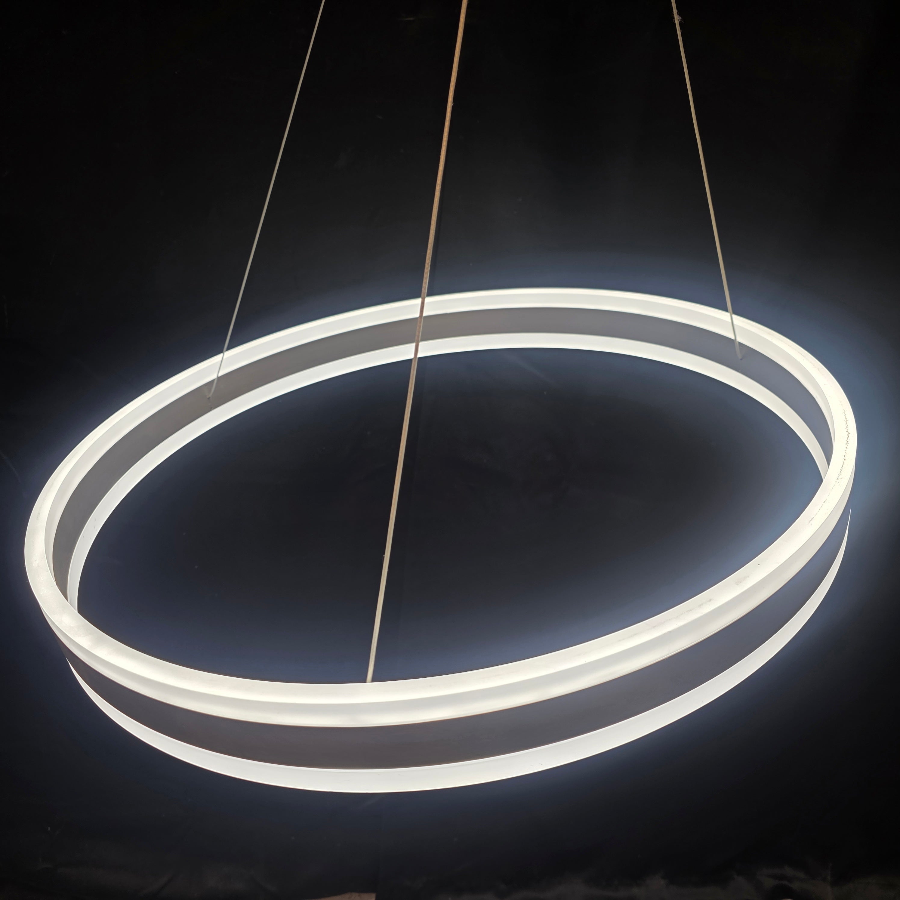 Brand New First LED Lighting Single Ring Chandelier with Remote Control 23" D x 26.5