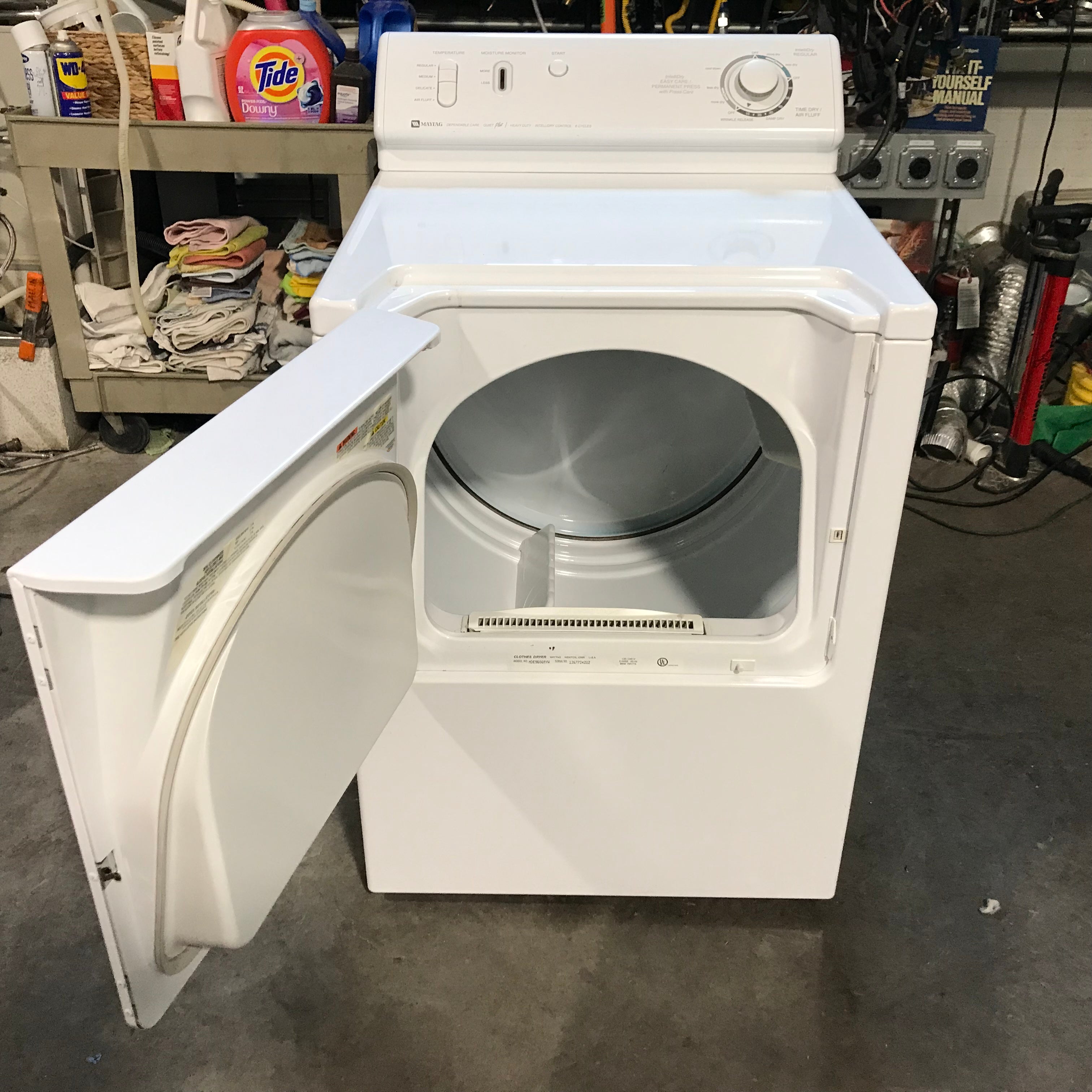Maytag White Front-Load Electric Dryer 27"x 28"x 44"