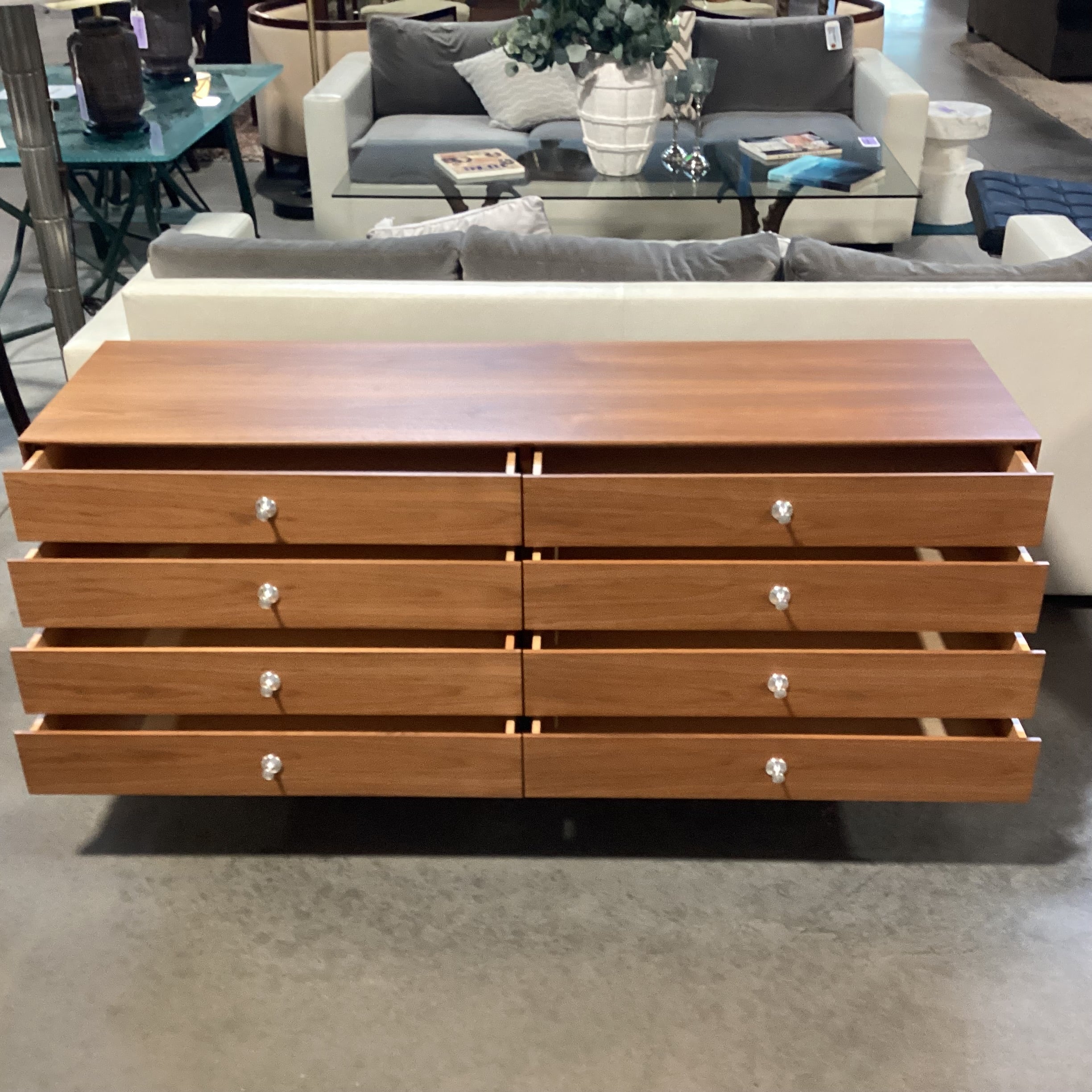 Herman Miller George Nelson Walnut Thin Edge 8 Drawer Dresser 67"x 19"x 29"