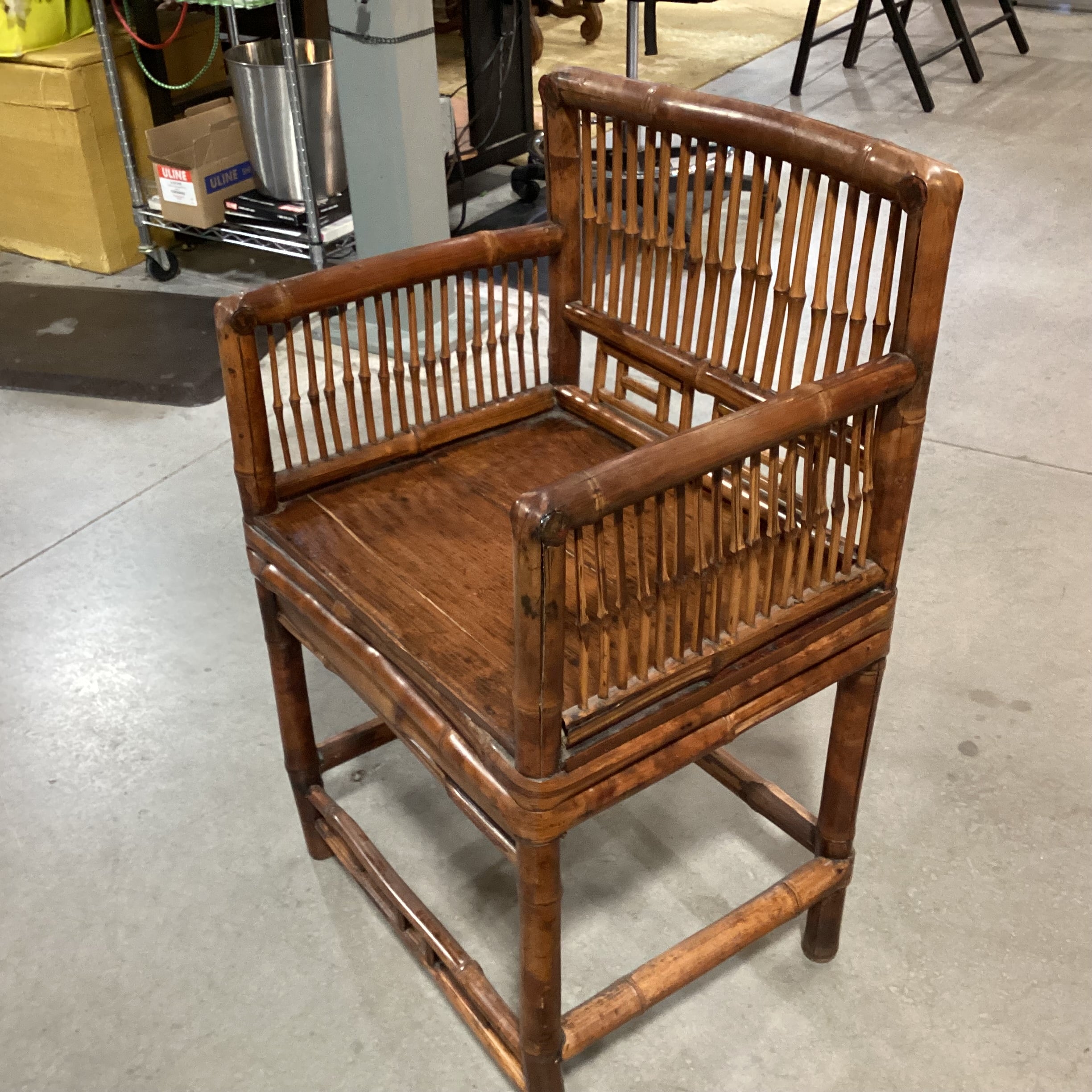 Vintage Bamboo Asian Accent Chair 20"x 16.5"x 33"