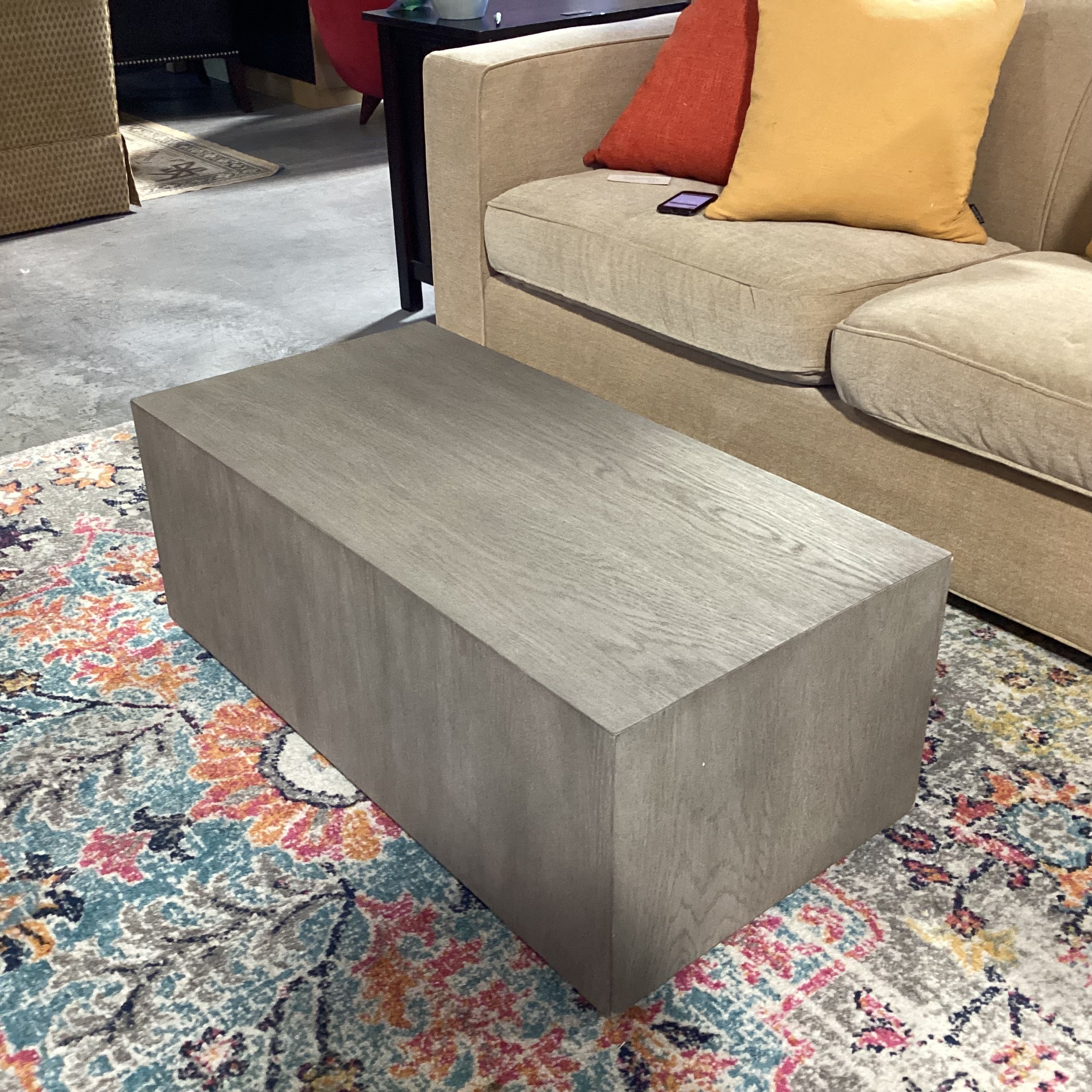 Restoration Hardware Grey Washed Oak Coffee Table 39"x 19"x 15"
