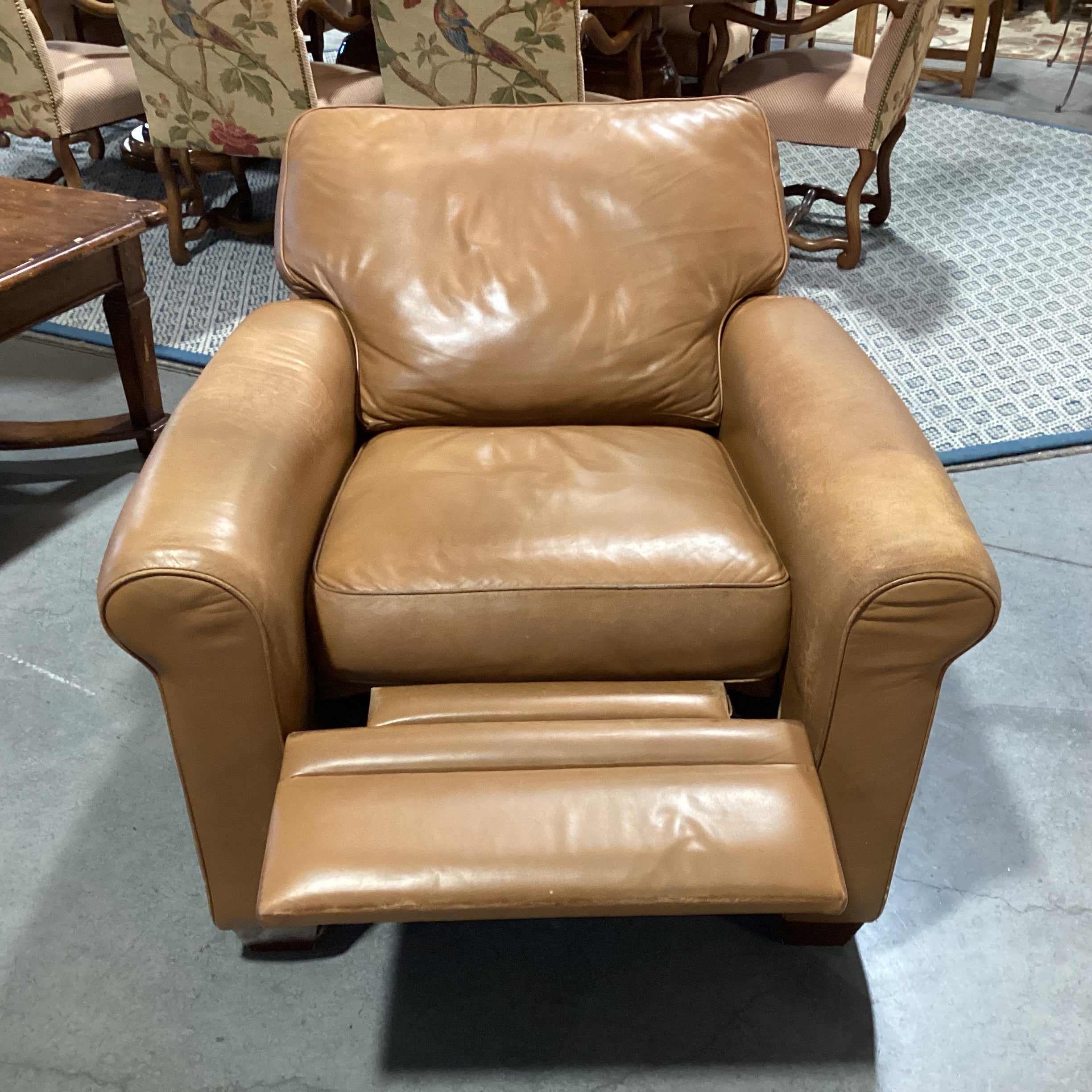 American Leather Furniture Tan Leather Recliner Chair 36"x 40"x 34"
