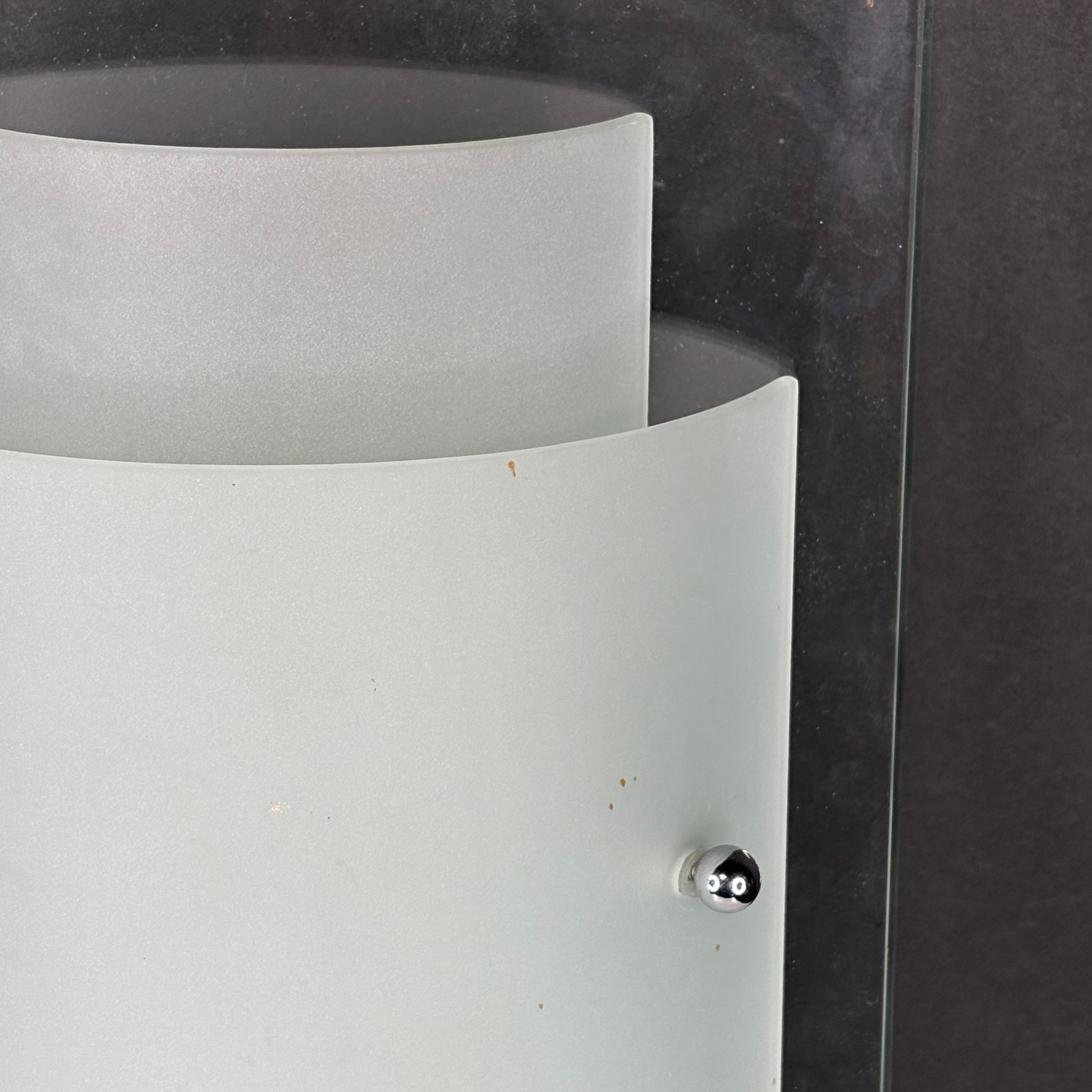 Portfolio Modern 1-Light Glass and Chrome Wall Sconce 7.5”x 11”x 5”