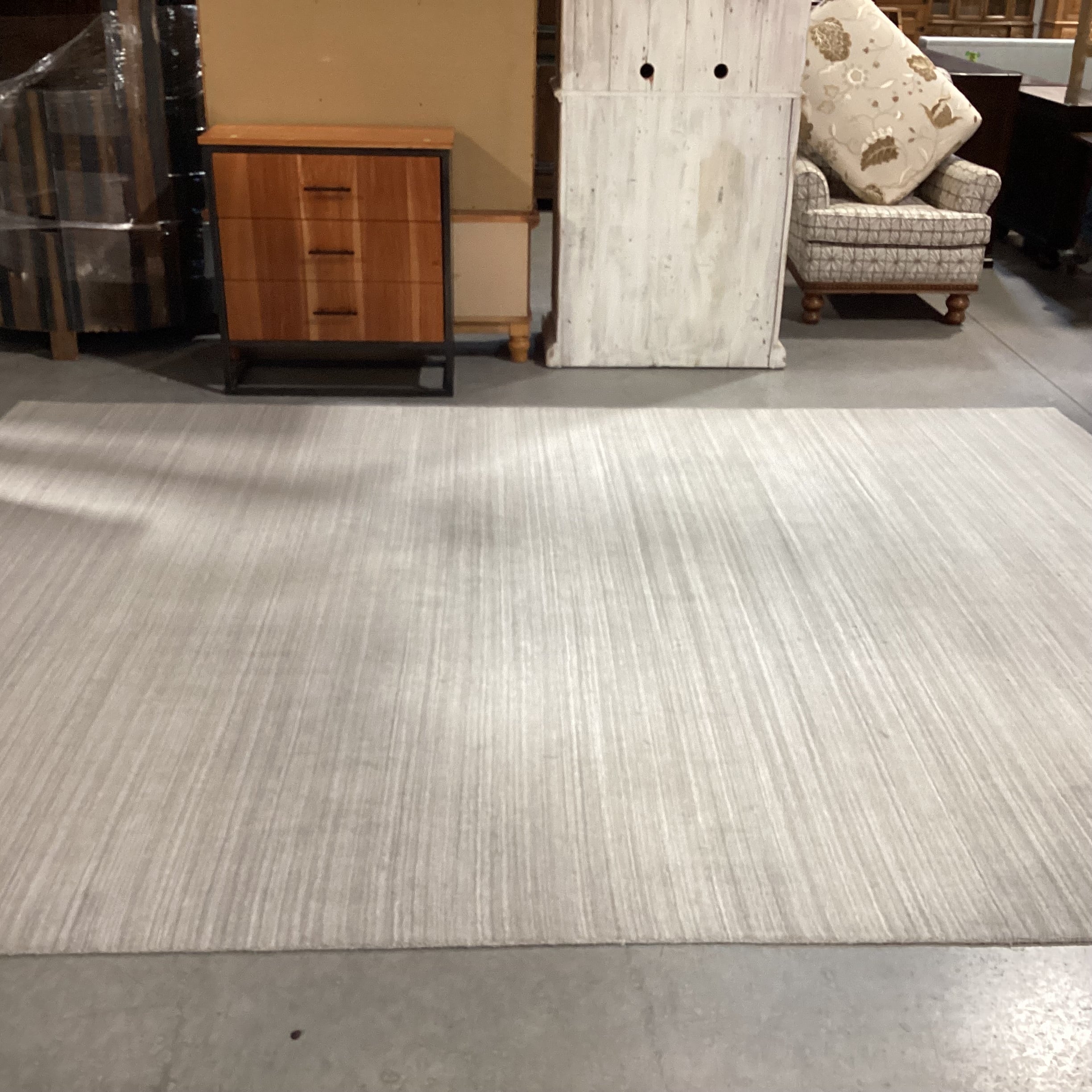 Restoration Hardware Fog Polyester Woven Rug 9'x 12'