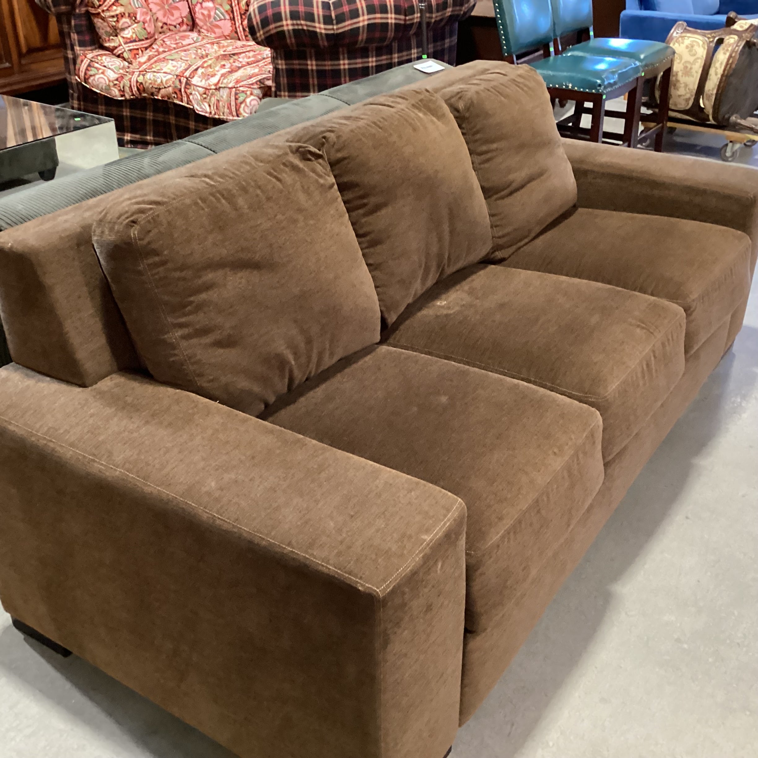 American Leather Furniture Brown Woven Queen Comfort Sleeper Sofa 90"x 41"x 35"