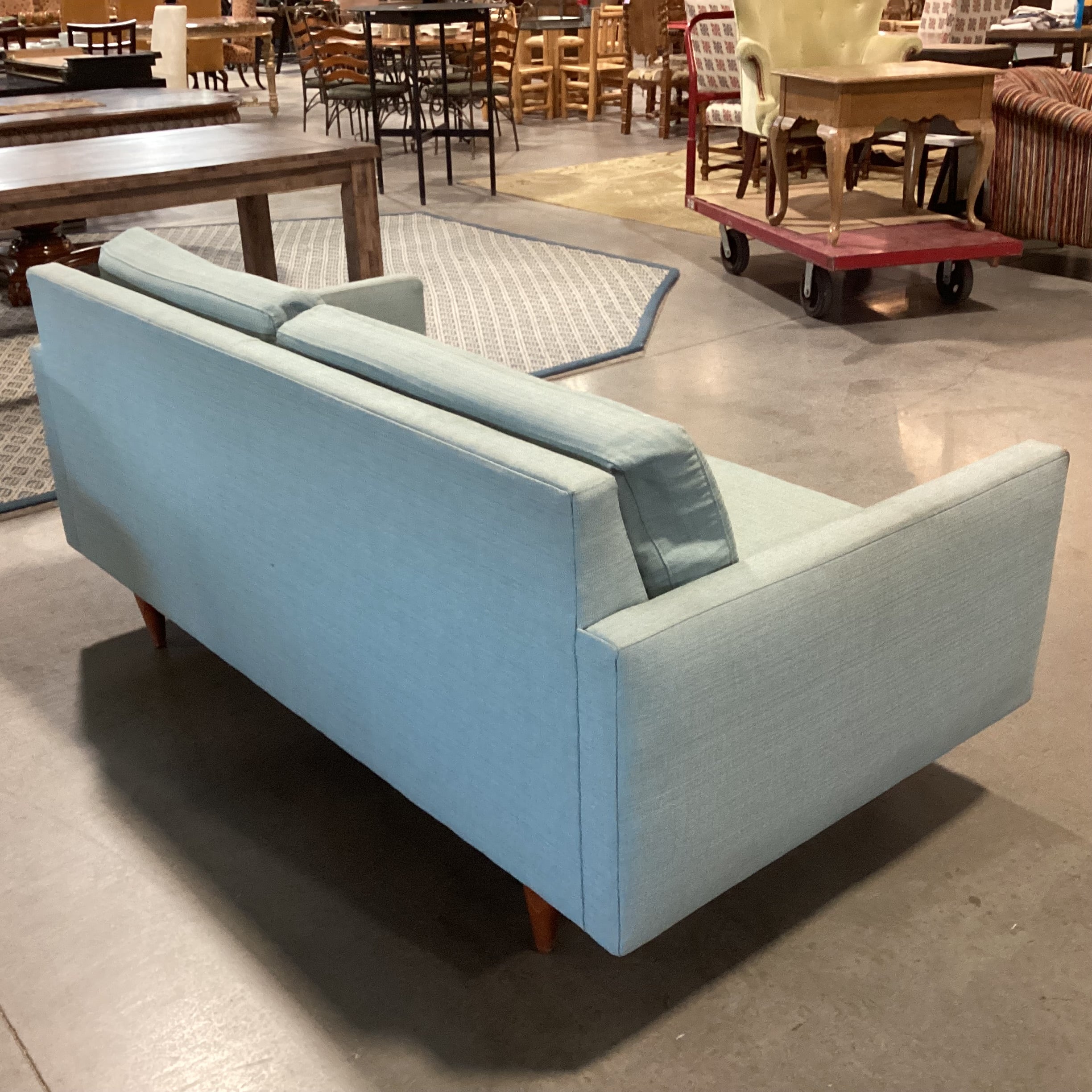 Room & Board Seafoam Woven Mid Century Style Sofa 70"x 38"x 32"