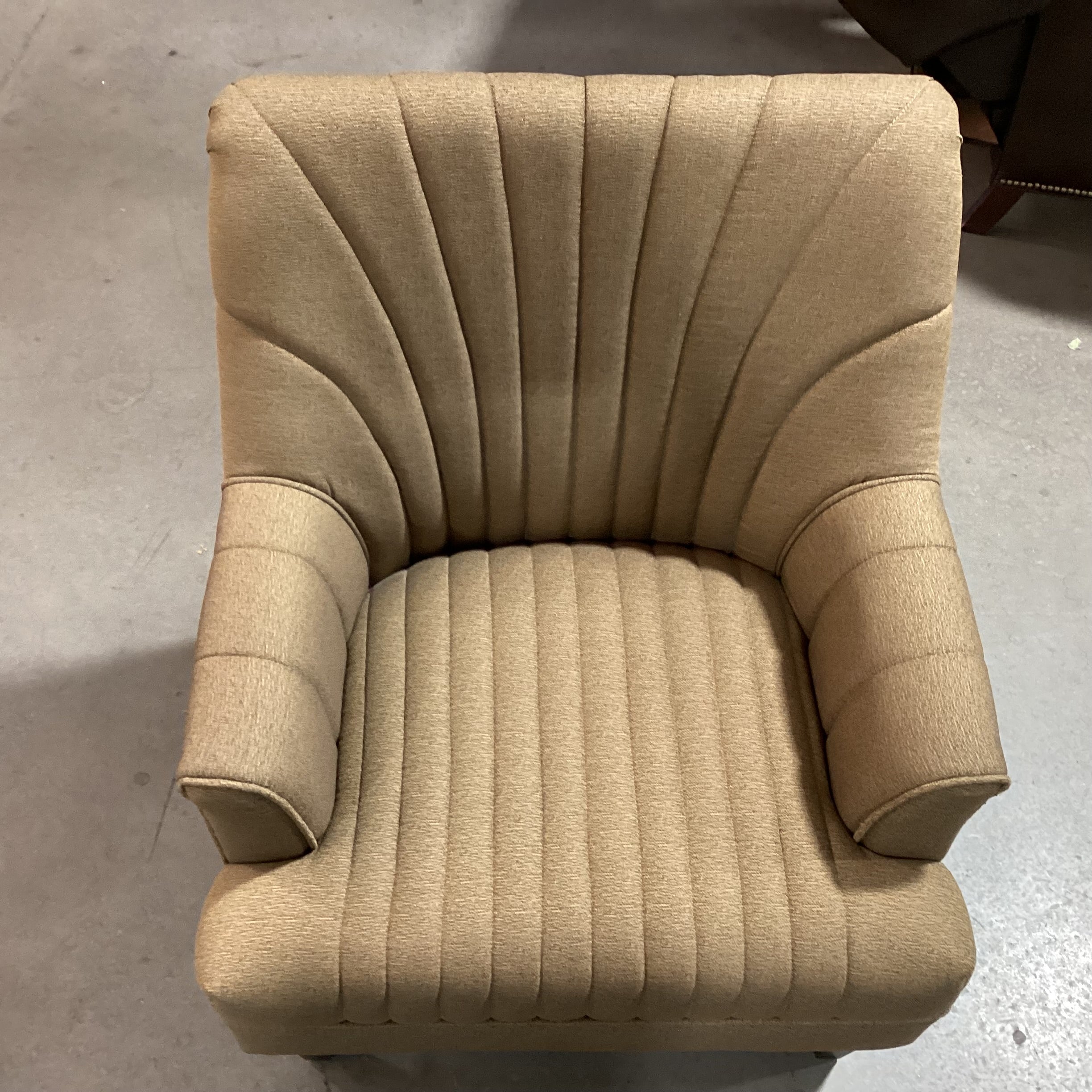 Noble House Golden Brown Flared Channel Tufted Detail Chair 30"x 30"x 34"