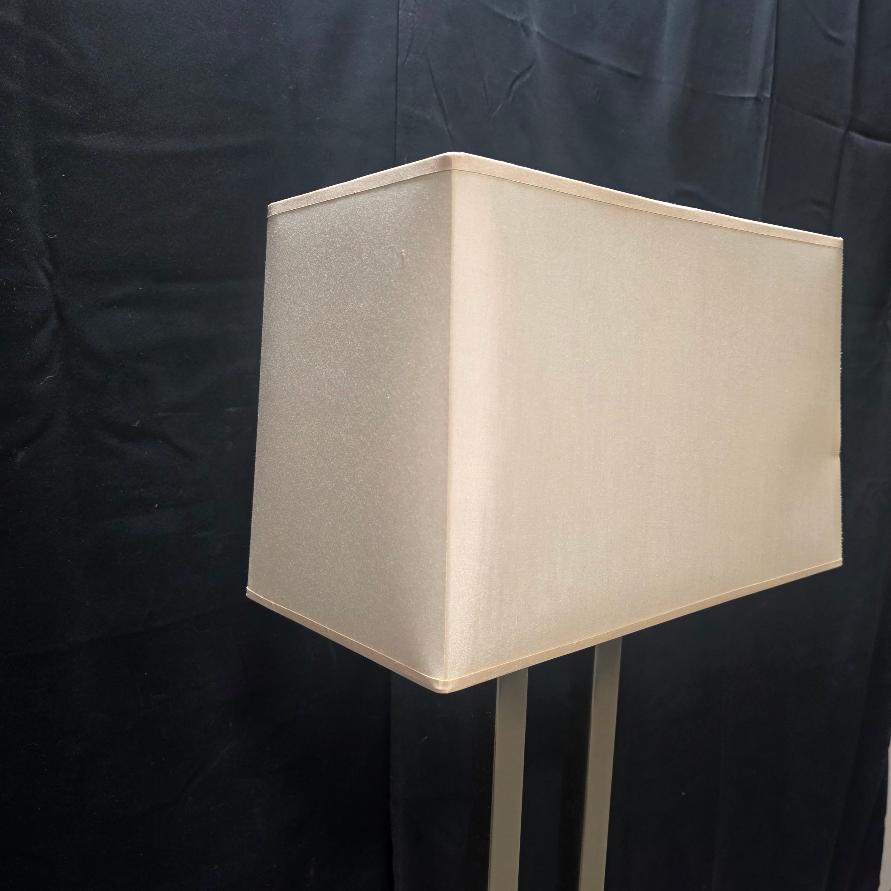 Strick and Bolton Spero Chrome and Contrast Black Base Floor Lamp 18"x9"x60"