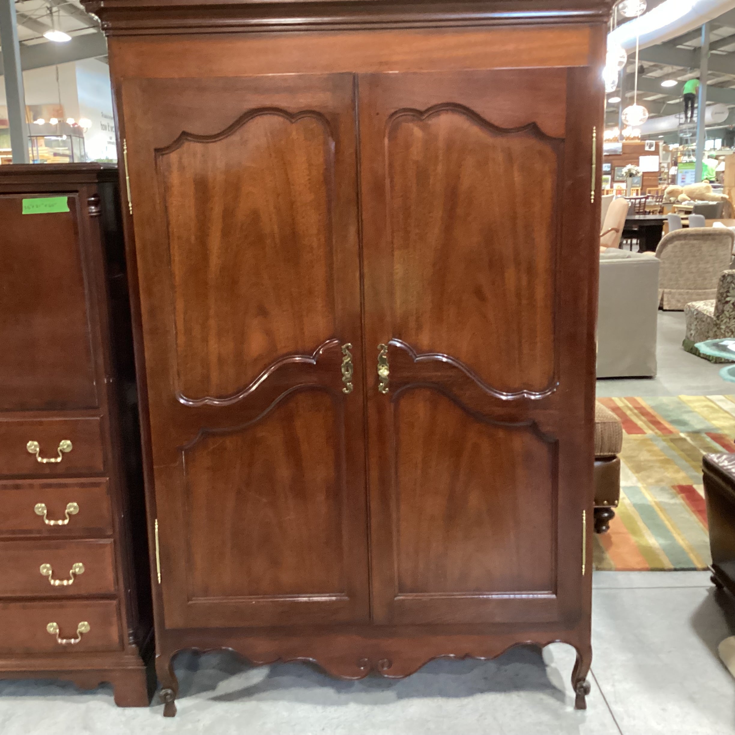 Kindel Winterthur Reproductions Lacquer Finished Wood 2 Door 3 Drawer Armoire 52"x 23"x 75"