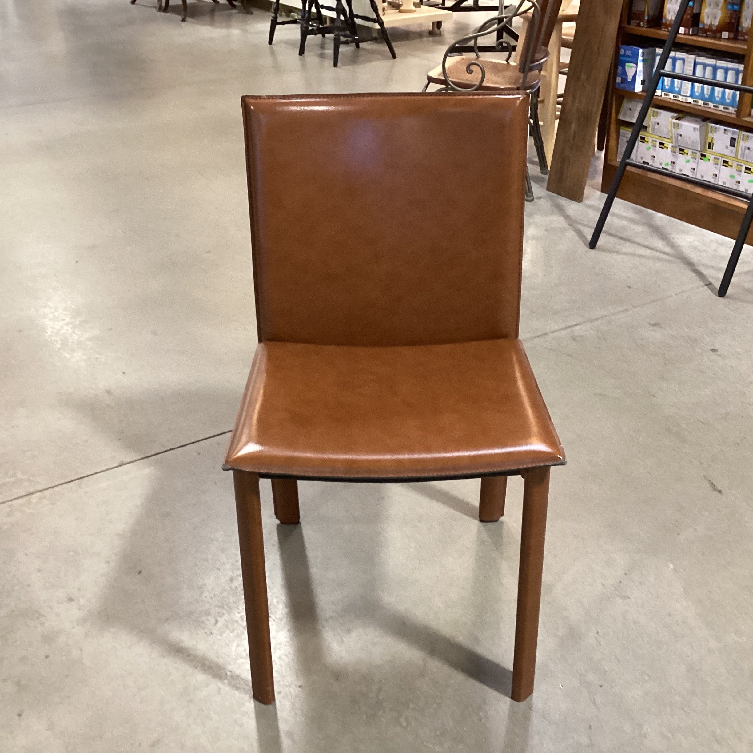 Modern Leather Wrapped Dining Chair 18.5"x 20"x 33.5"