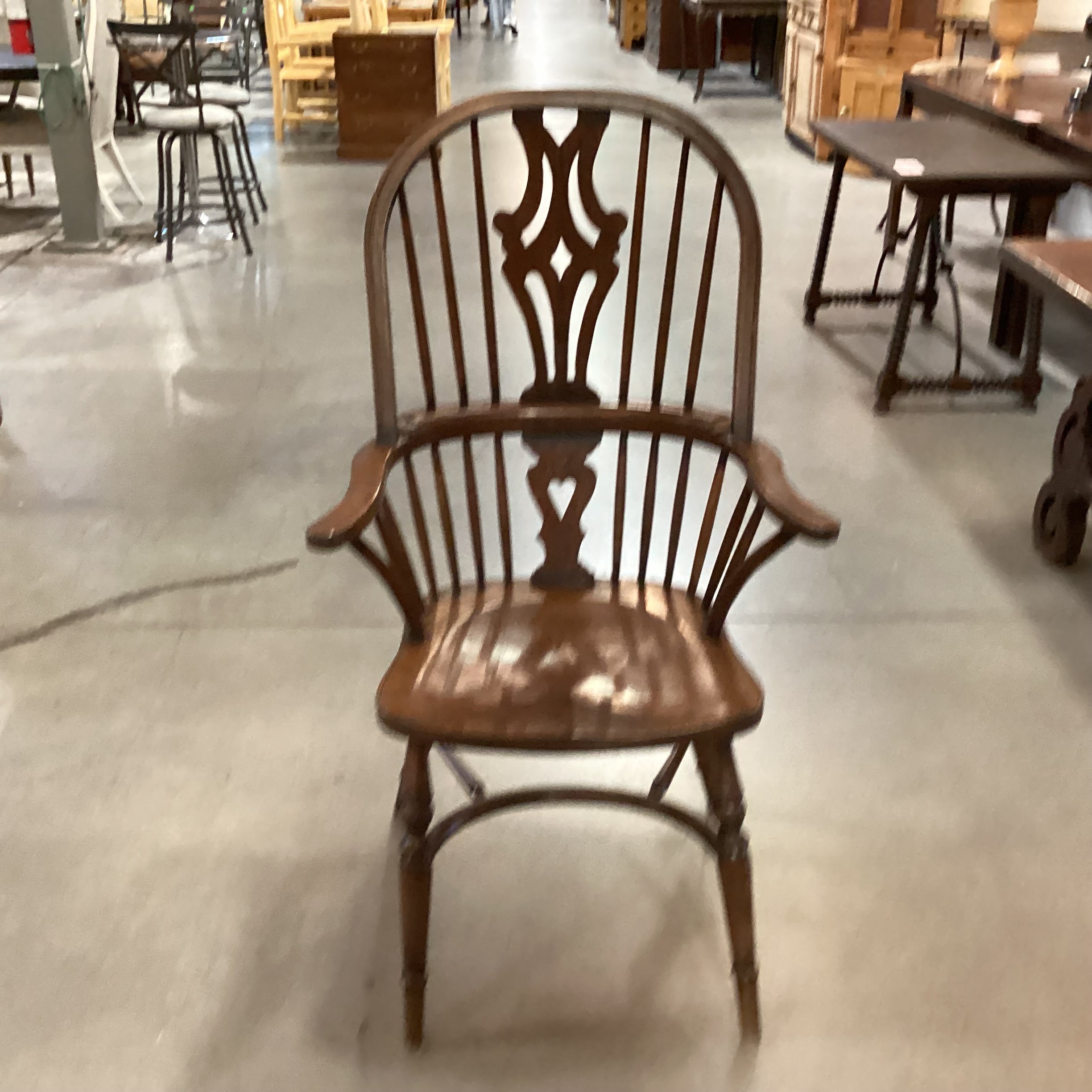 Vintage Oak Windsor Chair 26"x 22"x 46"