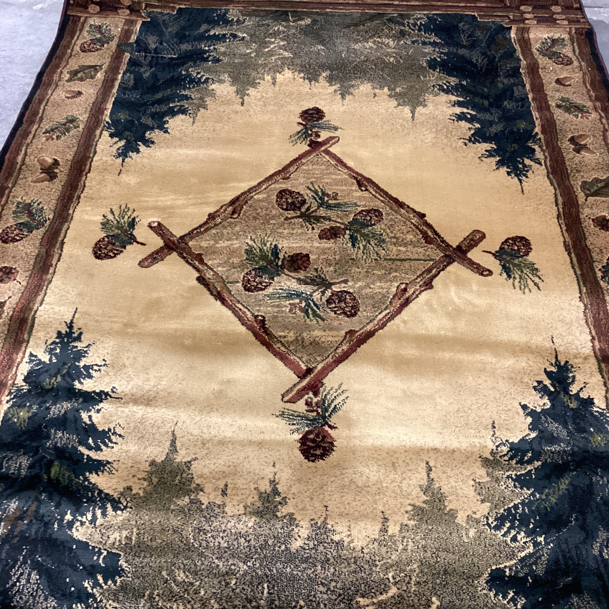 Genesis Forest Trail Lodge Olefin Rug 6'x 9'