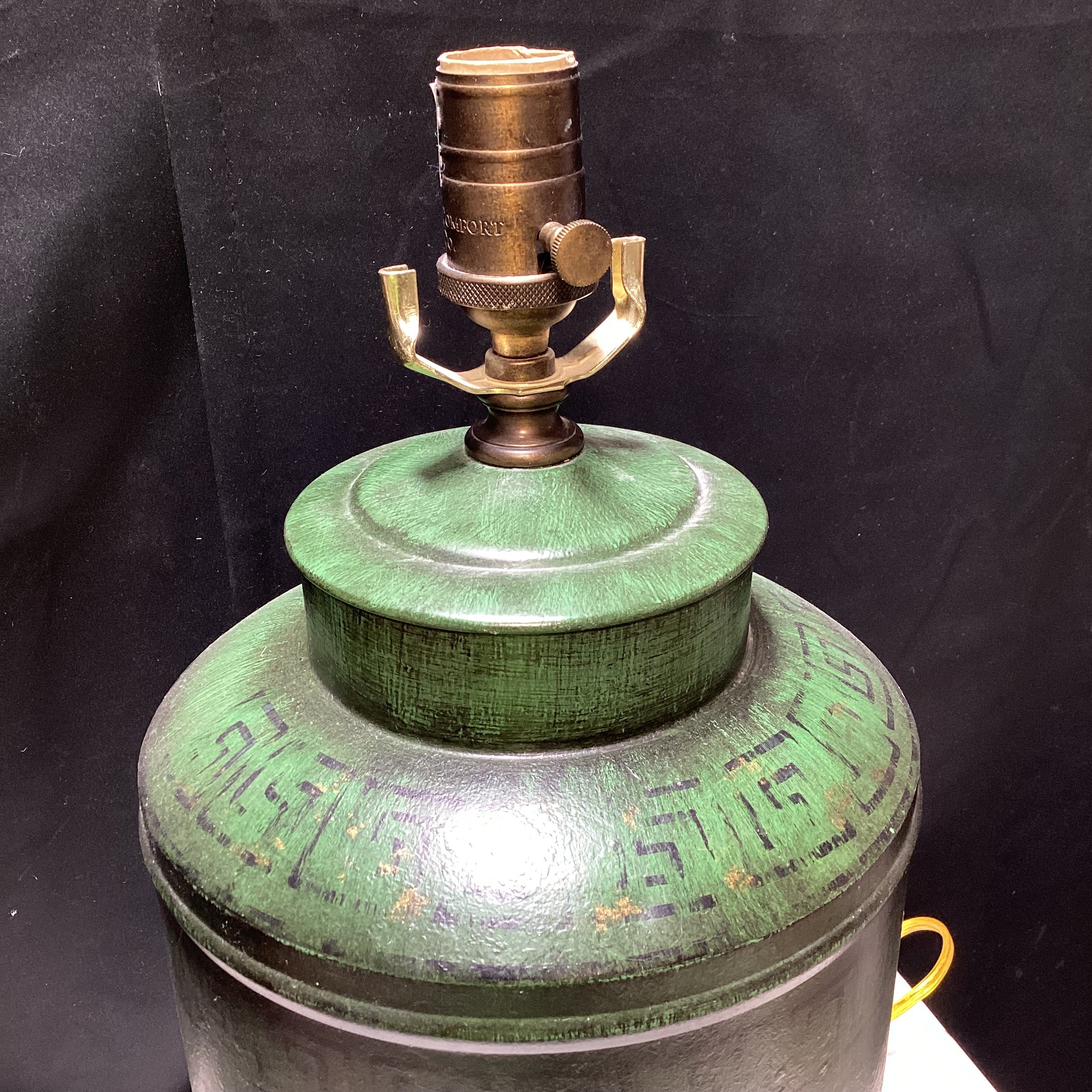 Vintage Chinese Tea Container Style Table Lamp 9" x 21.5"