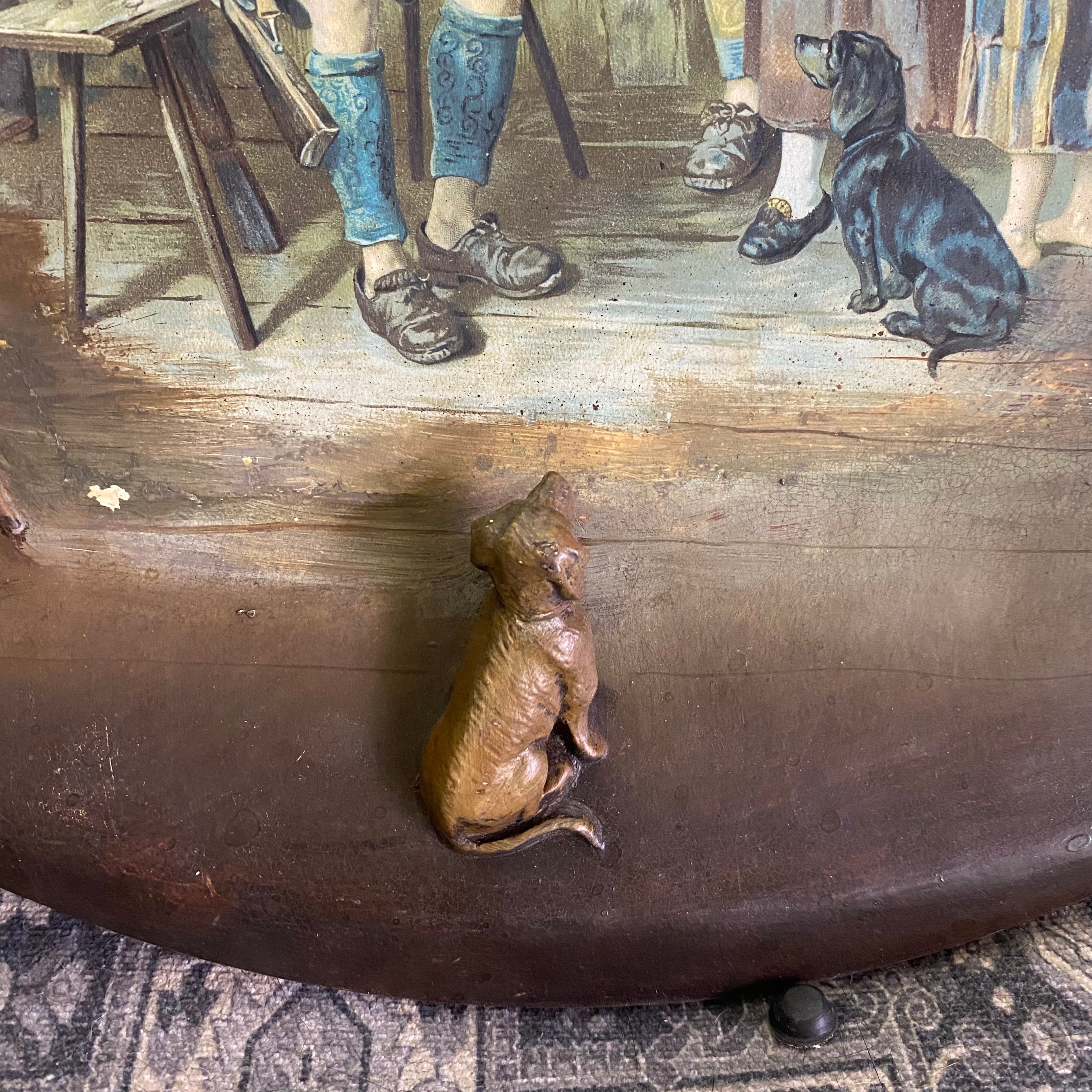 Antique Johann Maresch Terracotta Handpainted 3D Early 1900's Austria Wall Plaque 15.5" Diameter