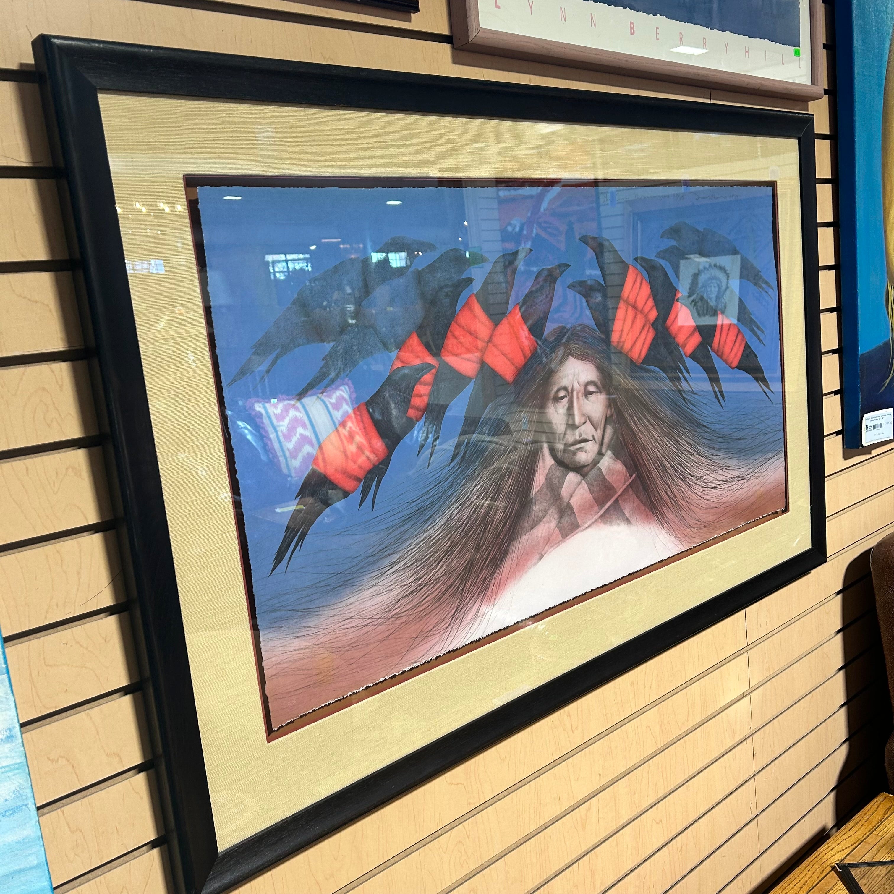 Limited Edition Lithograph Titled The Crow Messengers By Frank Howell 48"x 30"