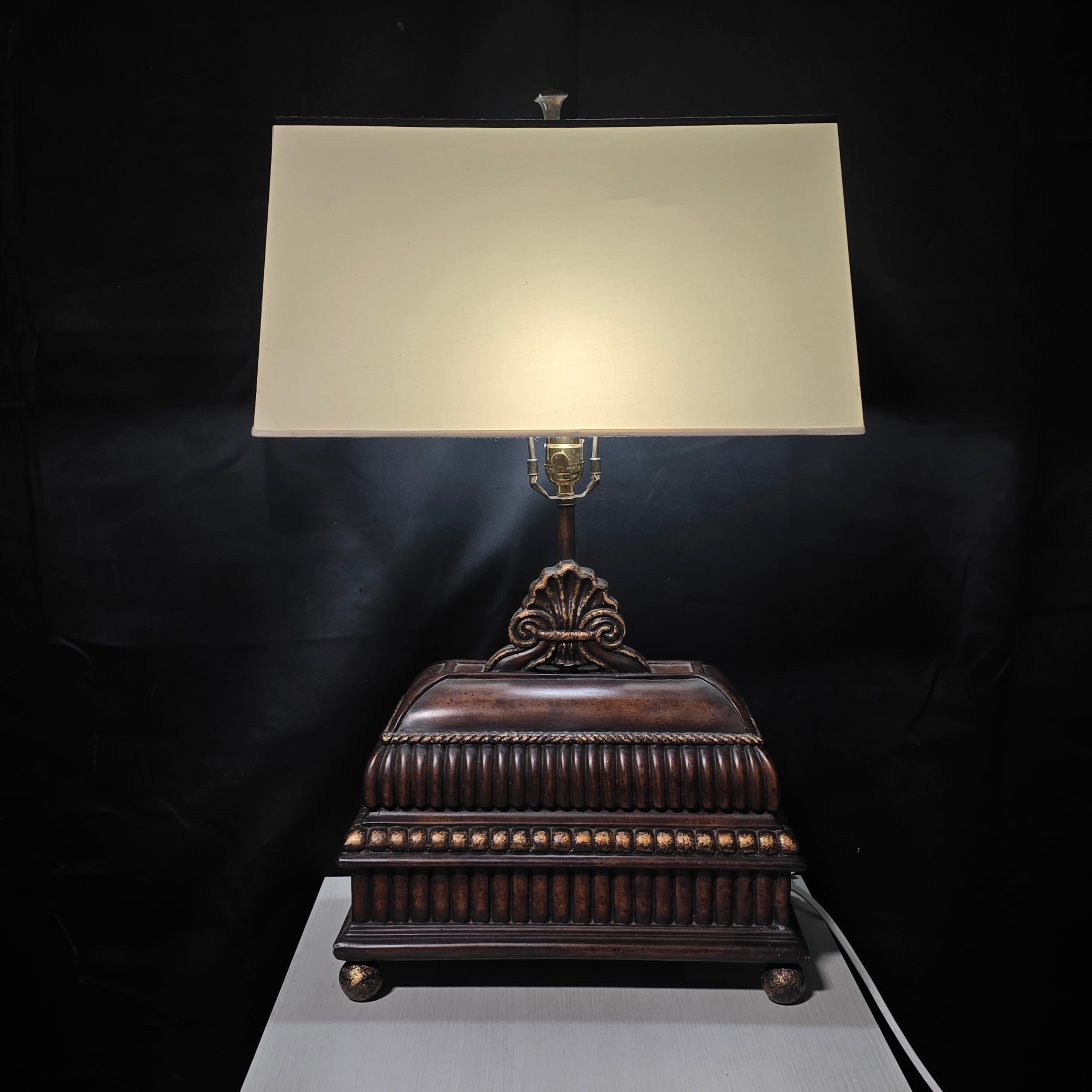 French Regency Style Rectangle Lamp 20"x10"x30"