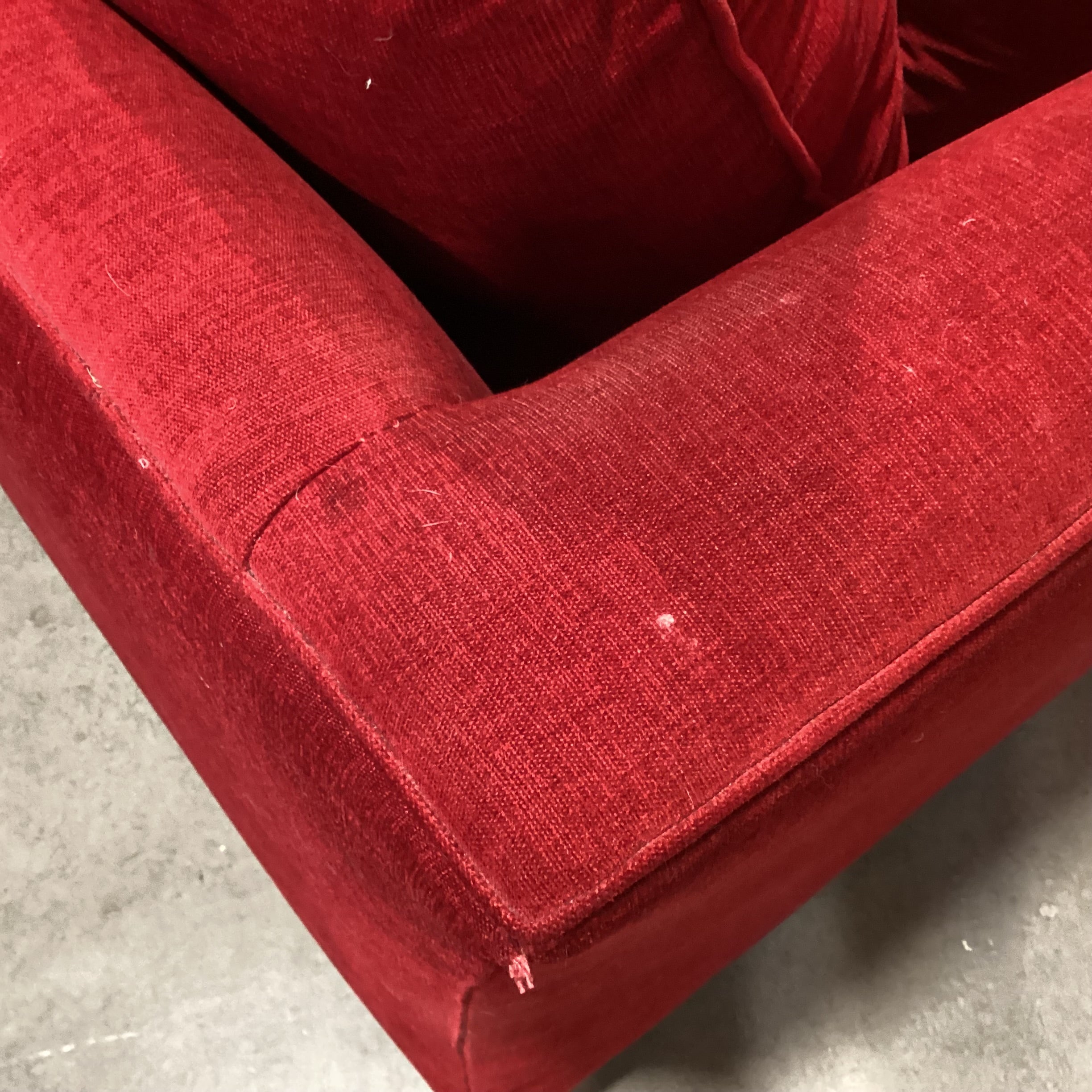 Red Woven & Down Mix Sofa 88"x 41"x 31"