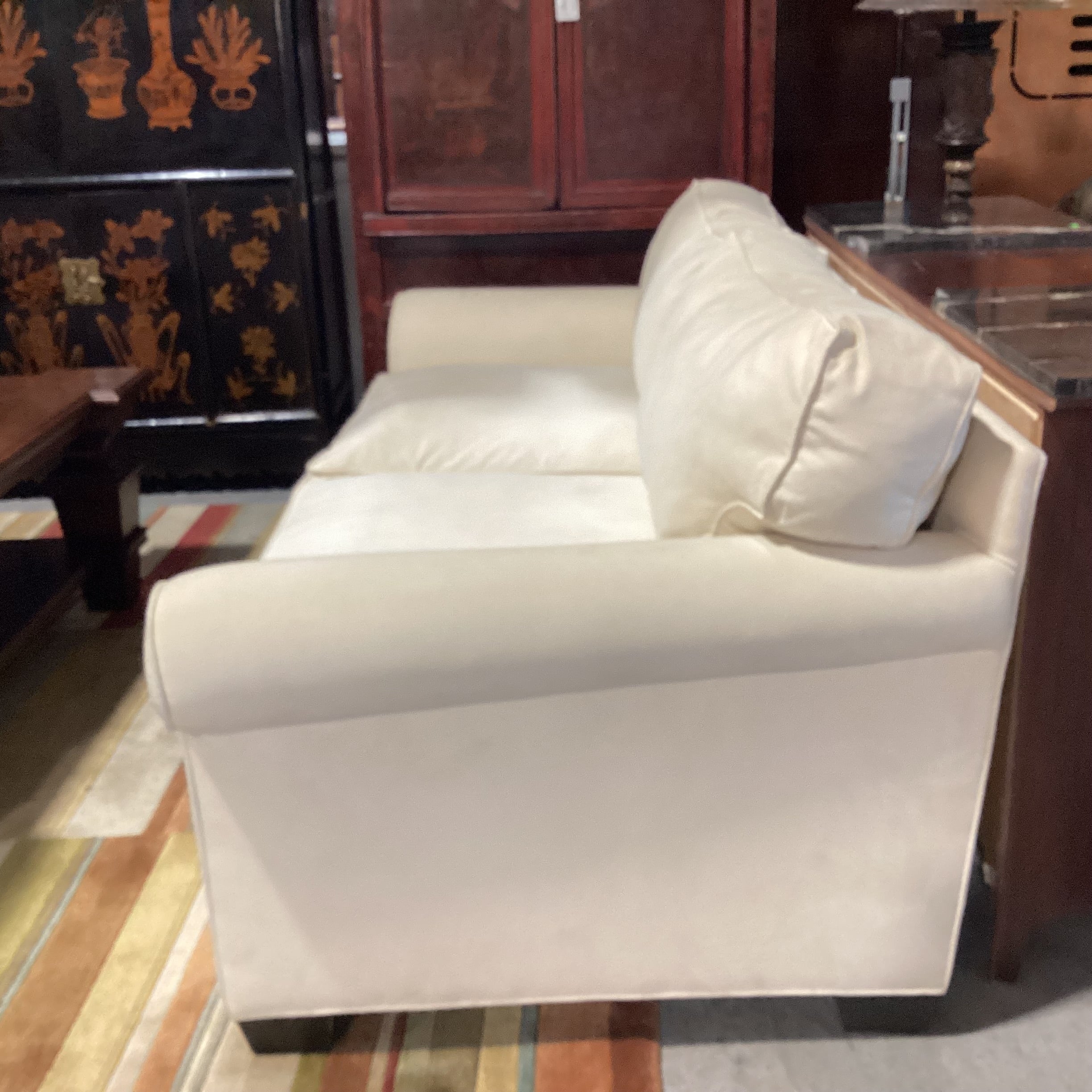 Richter Furniture Cream Ultra Suede Sofa 78"x 38"x 34"