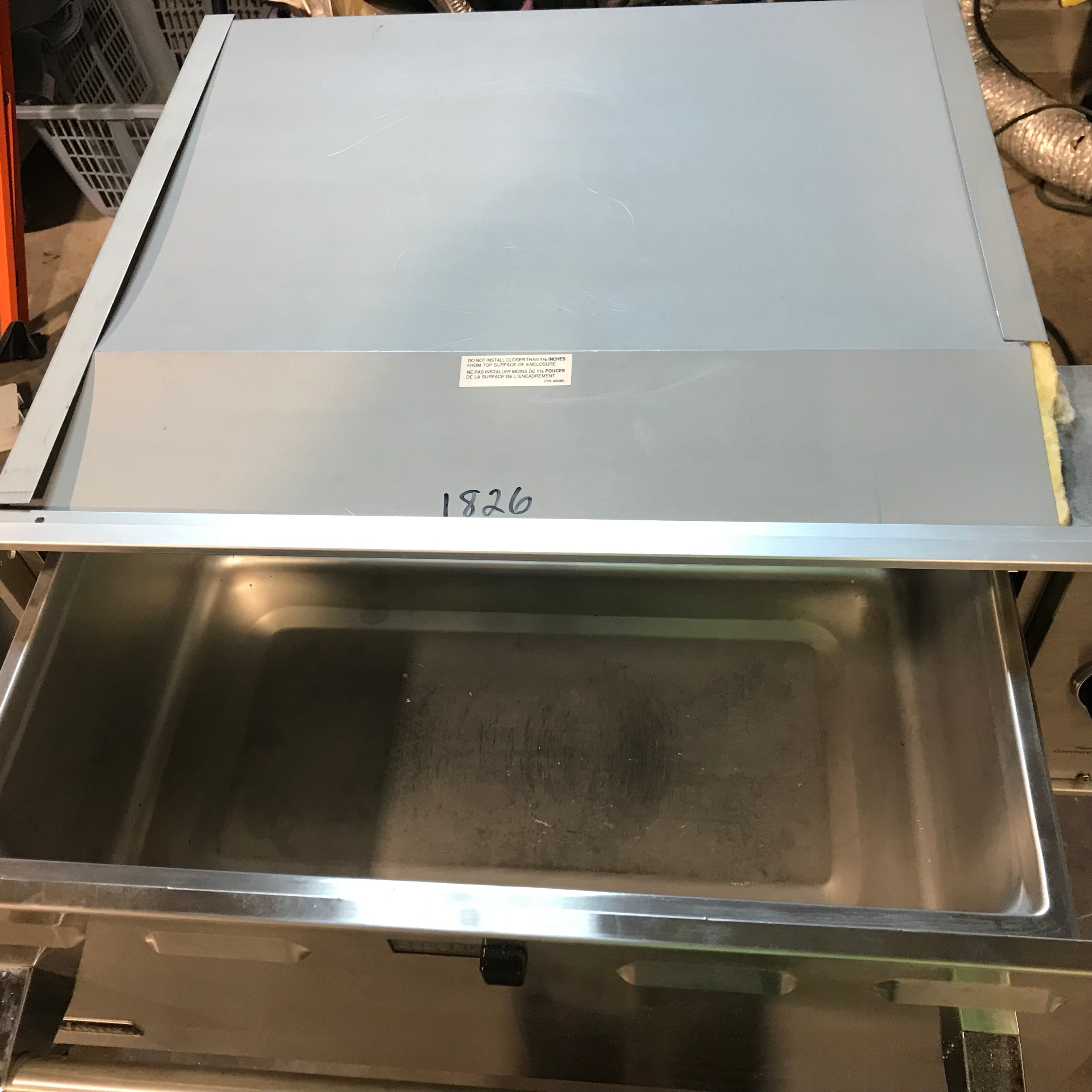 Viking Stainless Steel Warming Draw 28.5"x 21"x 10"