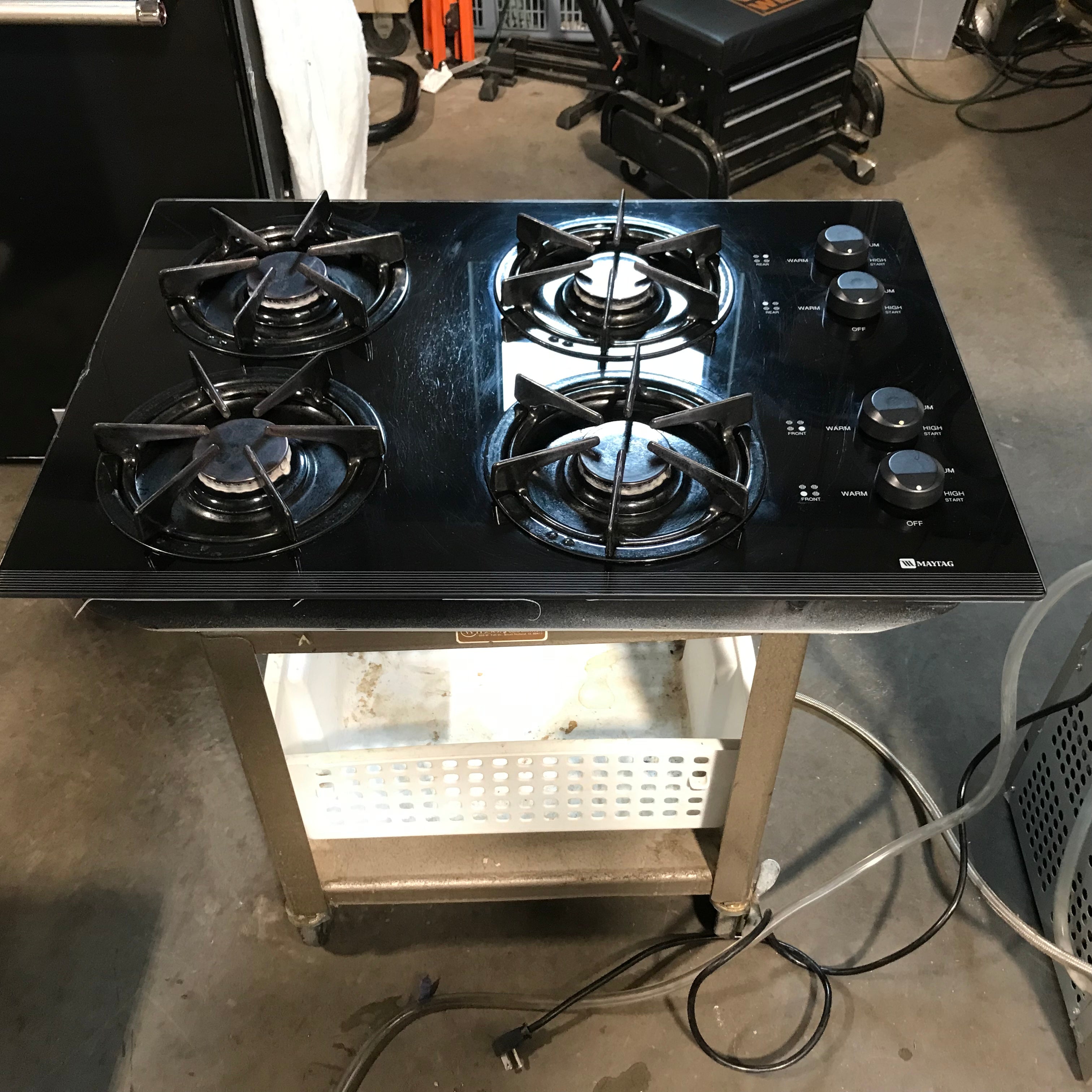 Maytag 30" Black 4 Burner Gas Cook-Top 30"x 21"x 3"