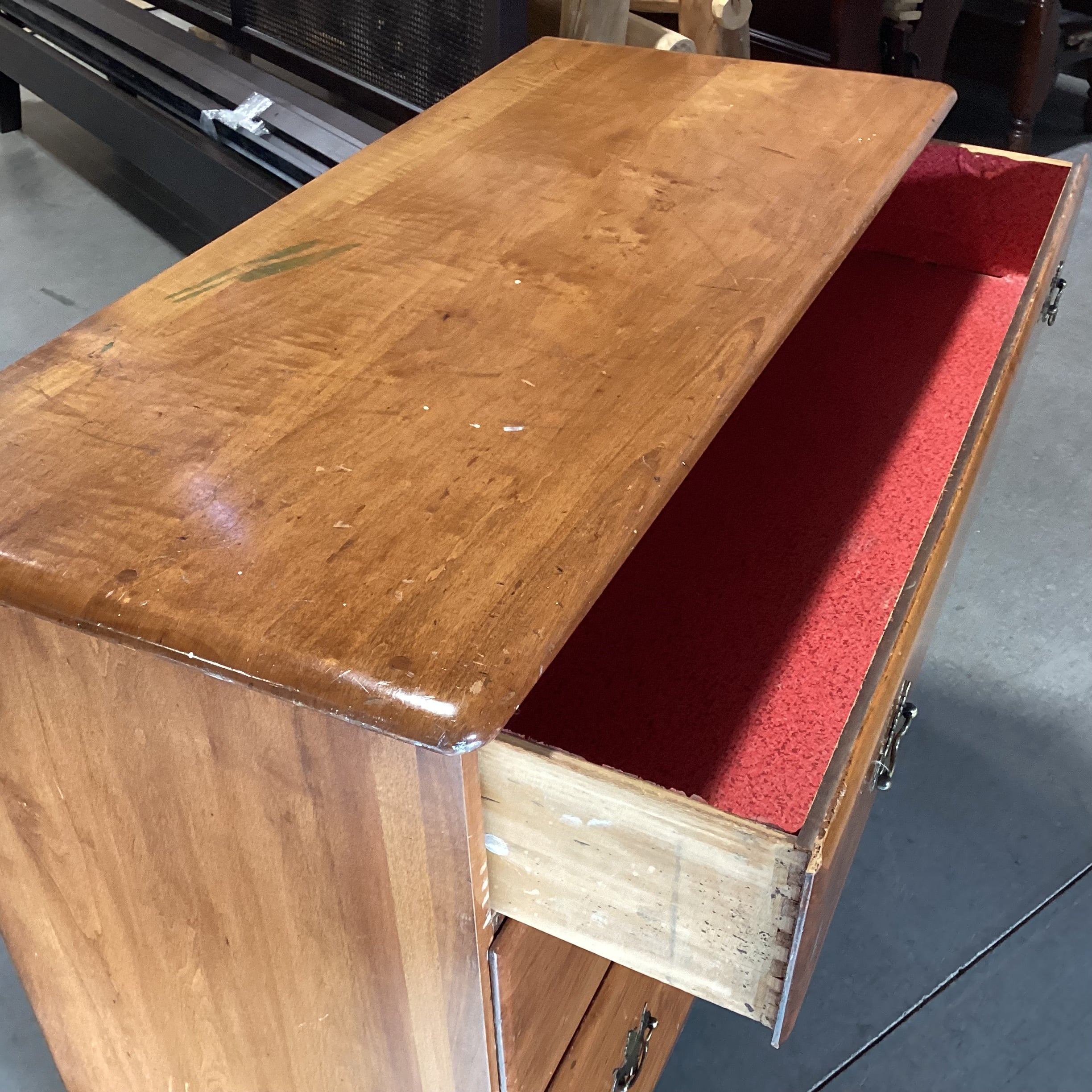 Antique Maple 3 Drawer Chest 42"x 19"x 33.5"