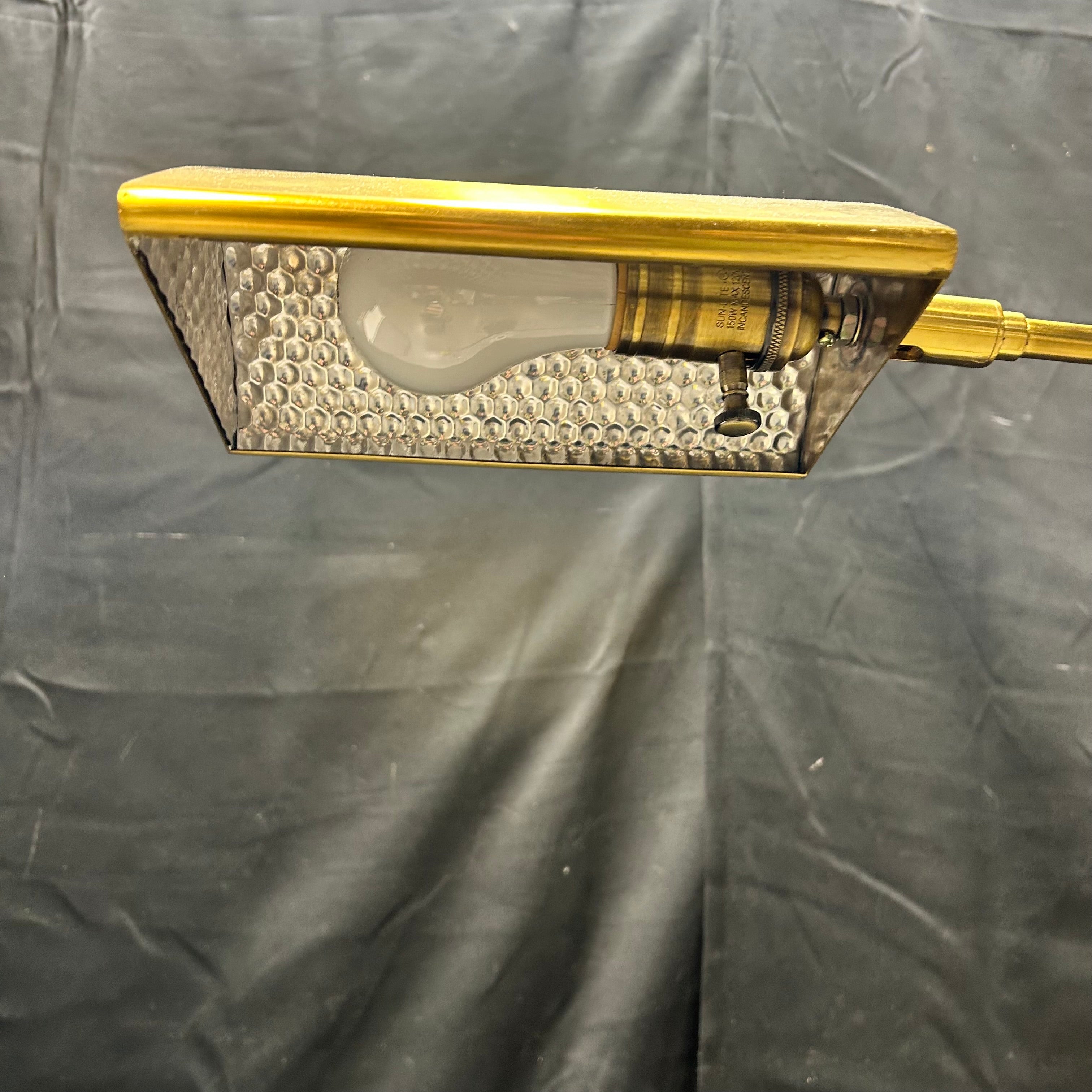 Brass Adjustable Pharmacy Floor Lamp 7"x 18"x 55"