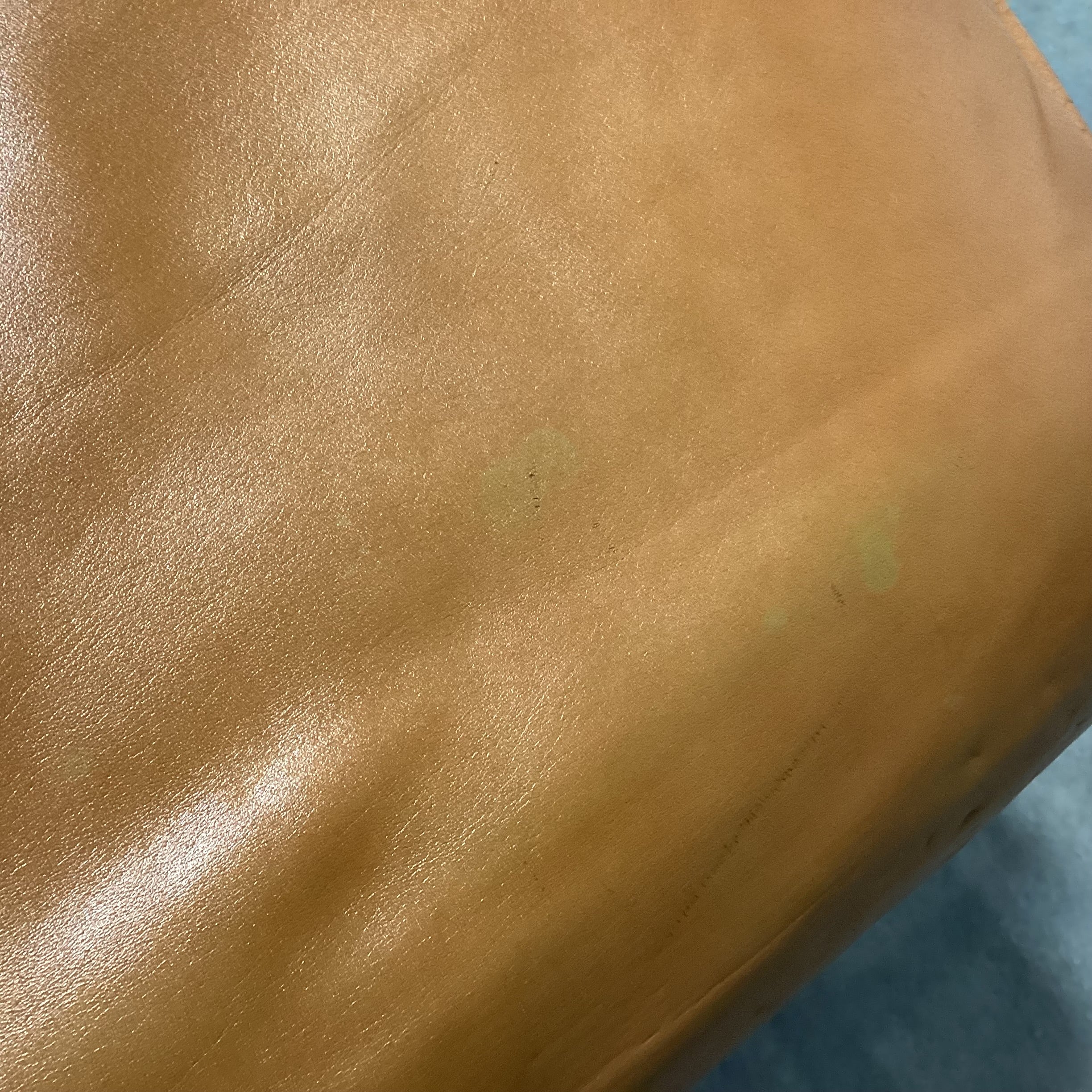 Vintage Vico Magistretti for Cassina Veranda Cognac Leather Lounge Chair 38"x 38" to 62"x 44"