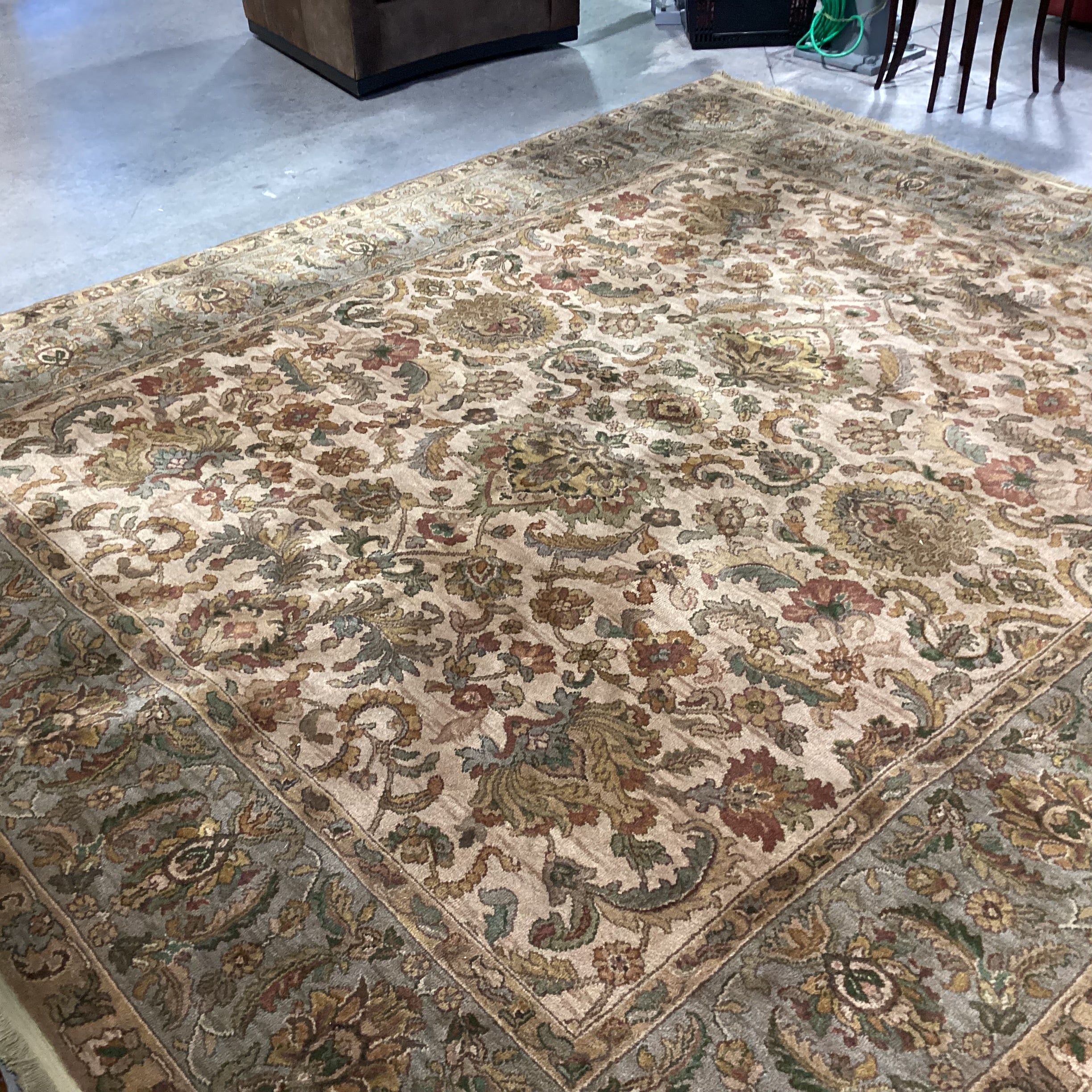 Karastan Samovar Teawash Gold Olive Rust Woven Wool Rug 8'8"x 10'
