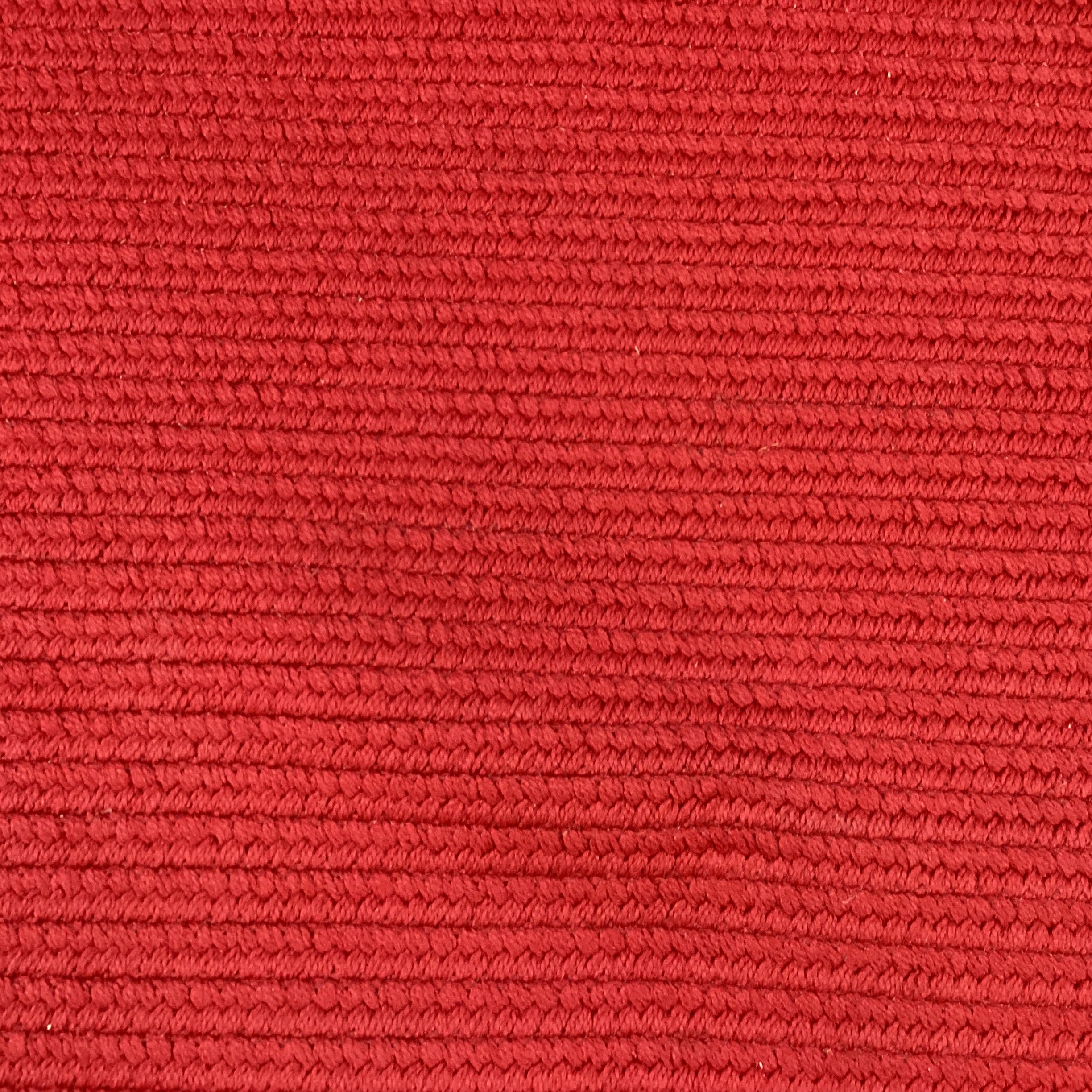 Oval Red Braided Woven Rug 10'x 13'
