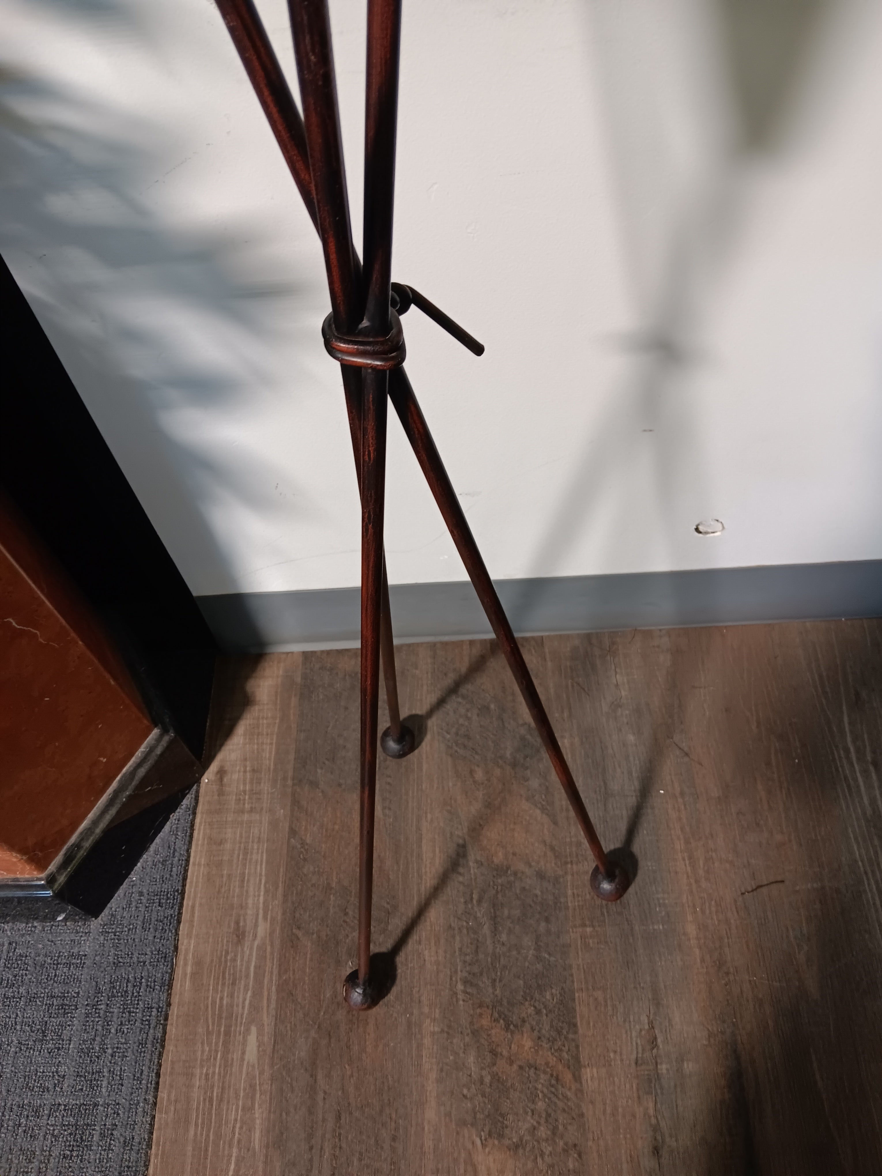 Wrought Iron Stand with Blown Glass Vase 14"x 14"x 59"