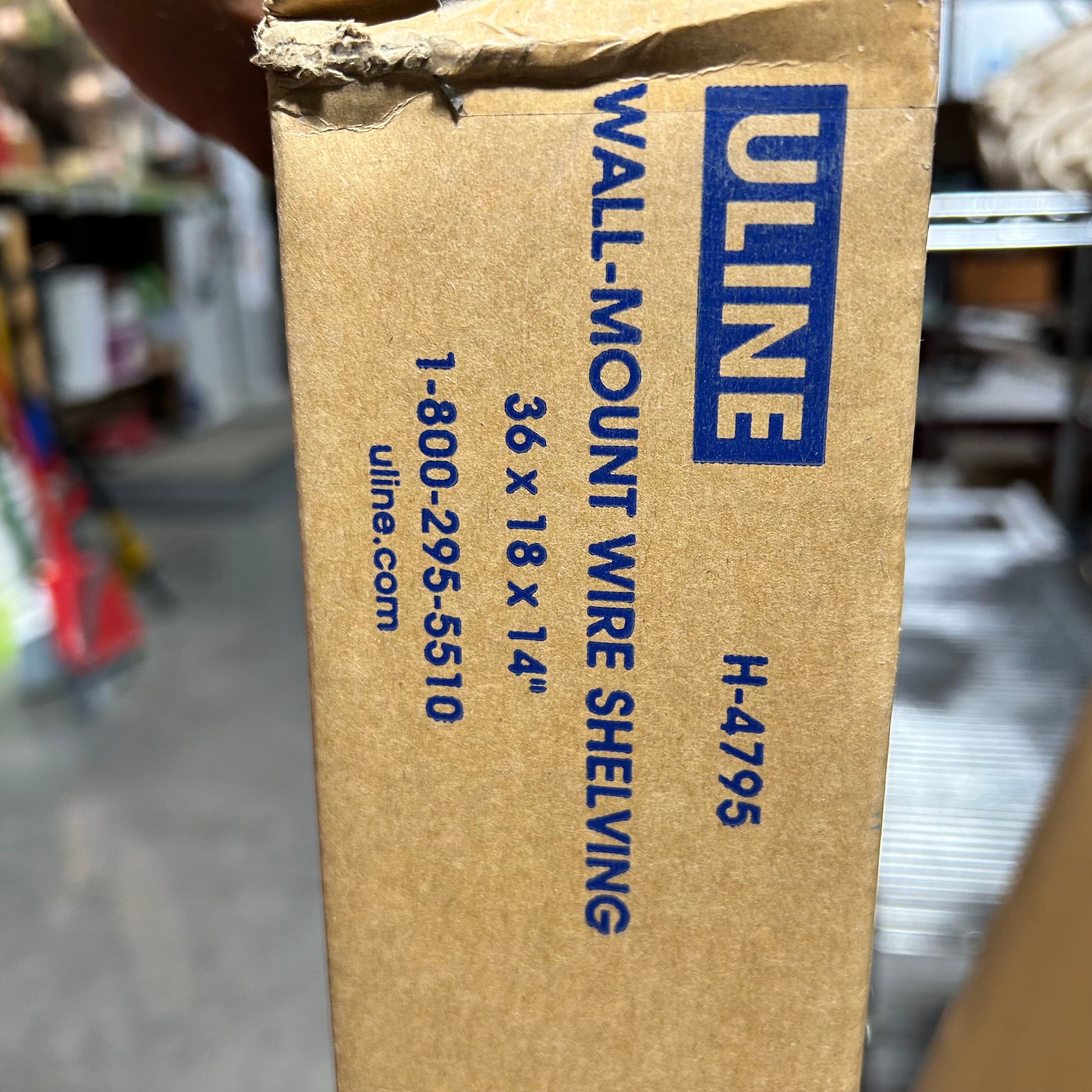 Uline Wall Mount Wire Shelving 36"x 18"x 14"