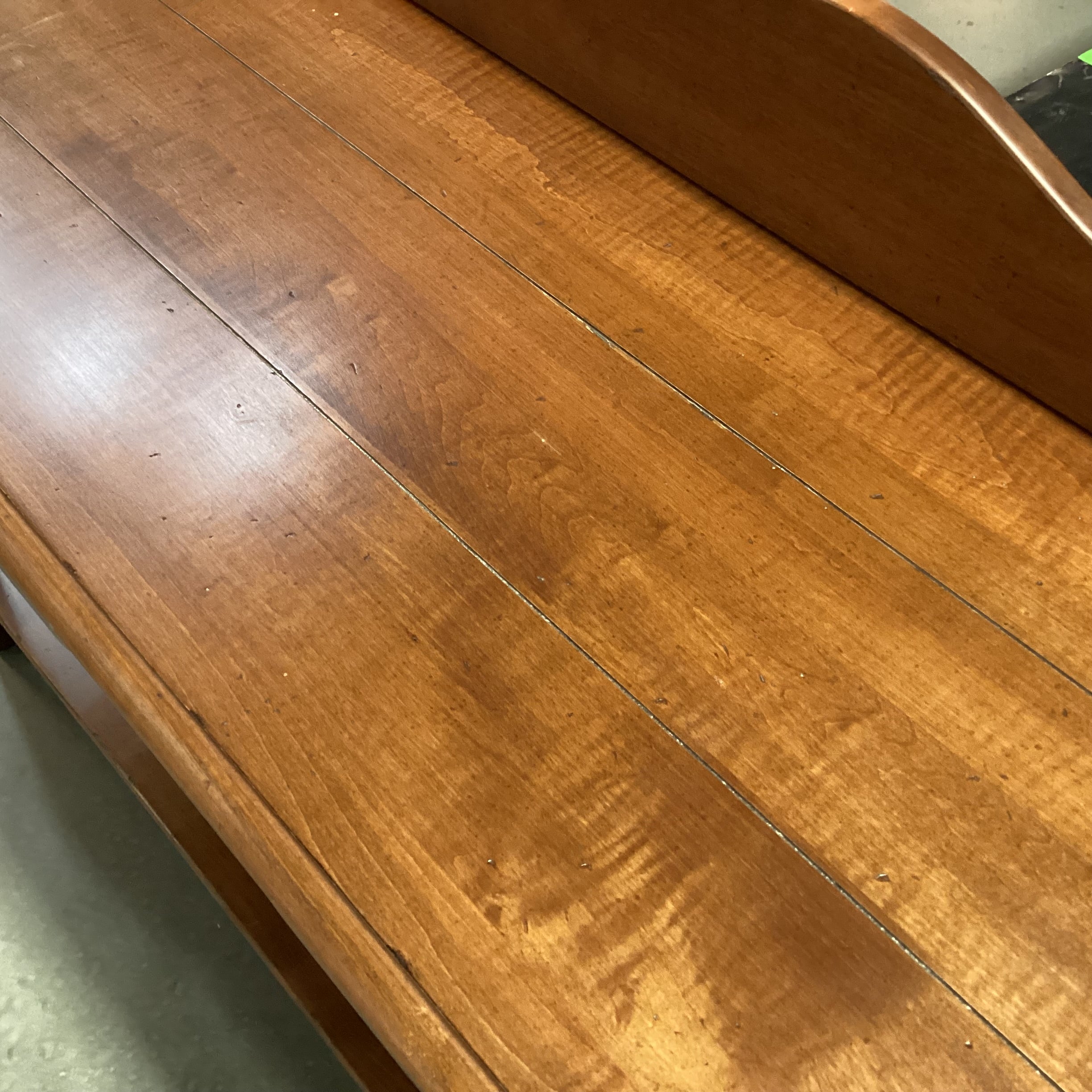 Ethan Allen Cherry Tone Finished Maple 2 Drawer with Bottom Shelf & Backsplash Sofa Table 54"x 17"