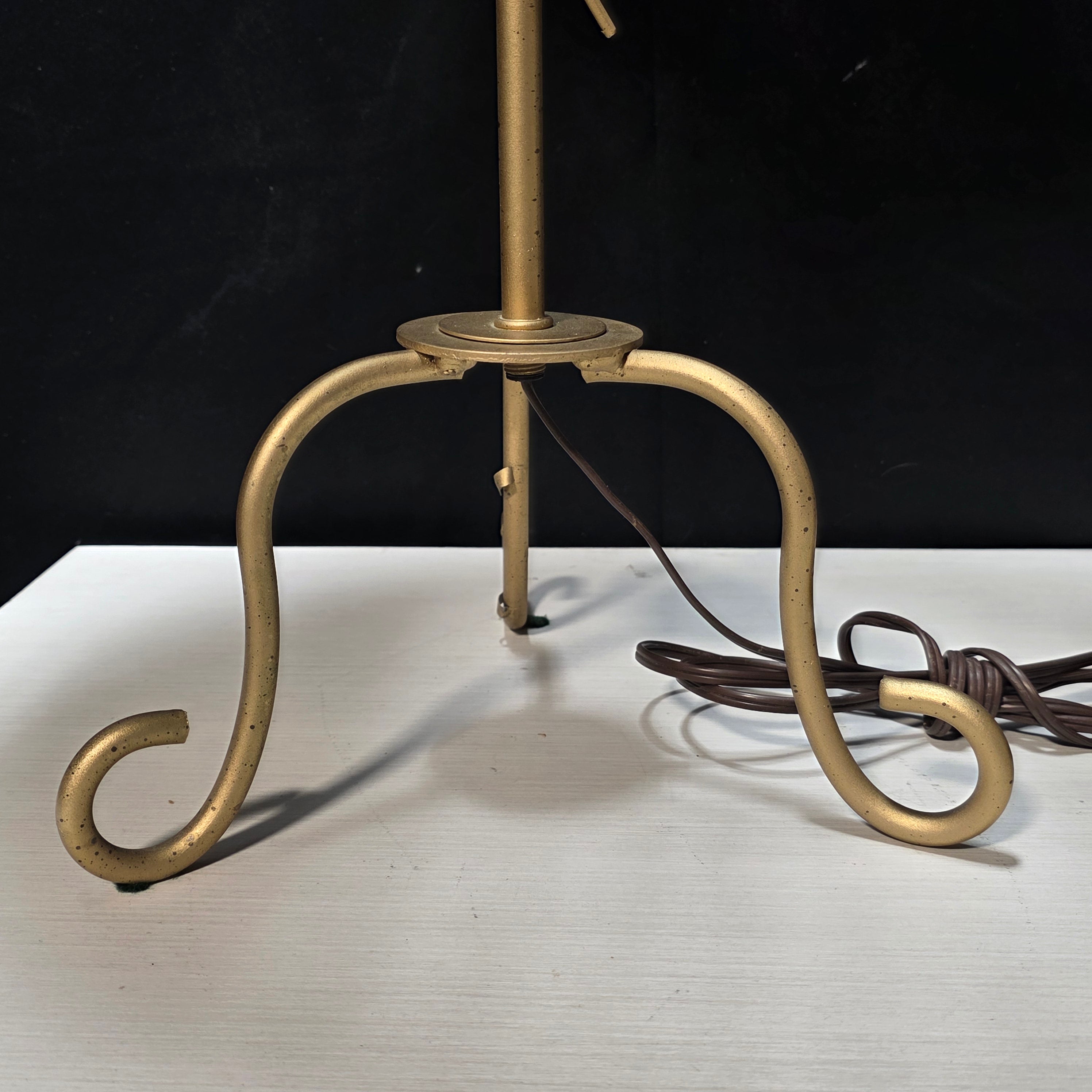 Celestial Gold Sun Lamp with Suede Shade 16"Dx33"
