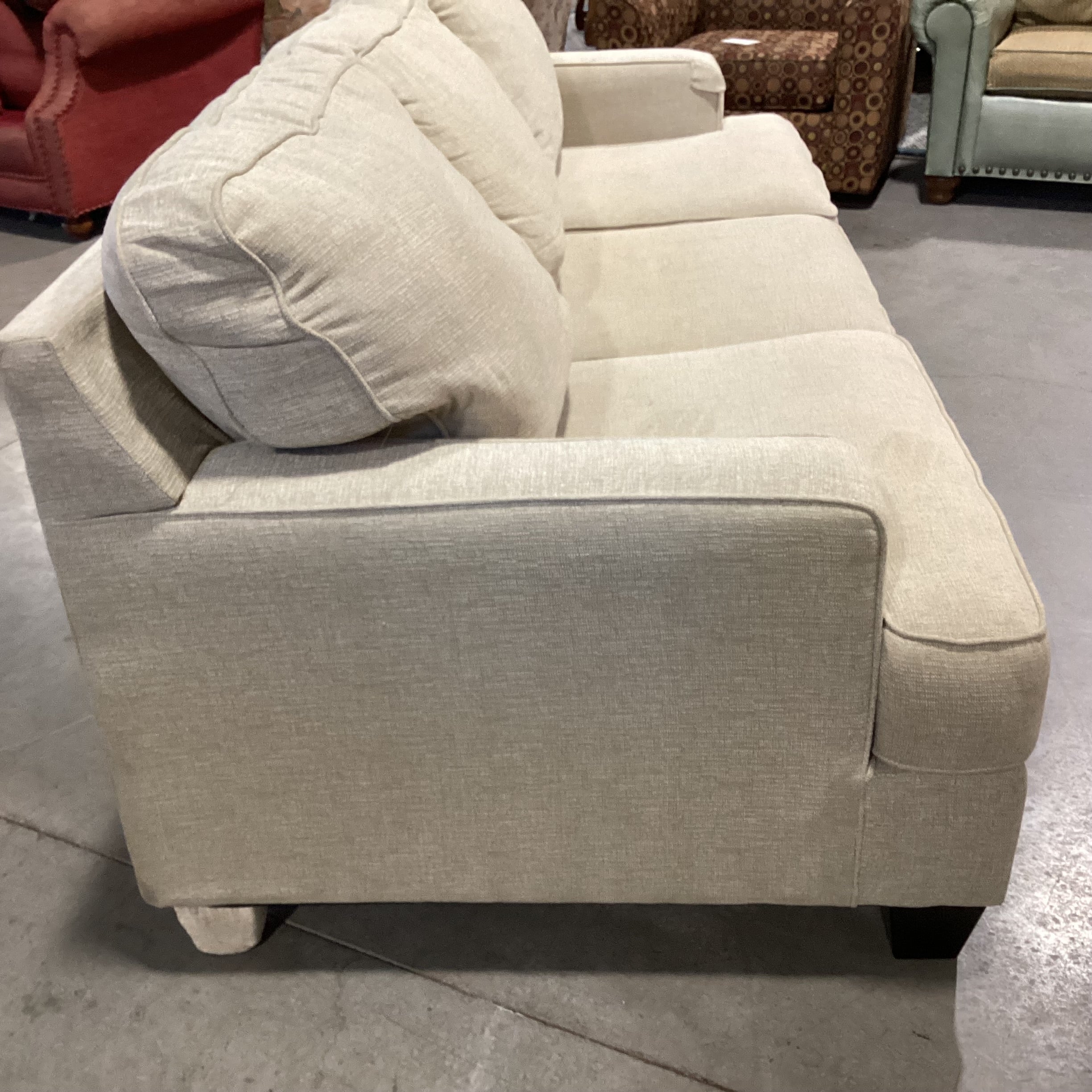 Beige Woven Queen Sleeper Sofa 85"x 38"x 37"