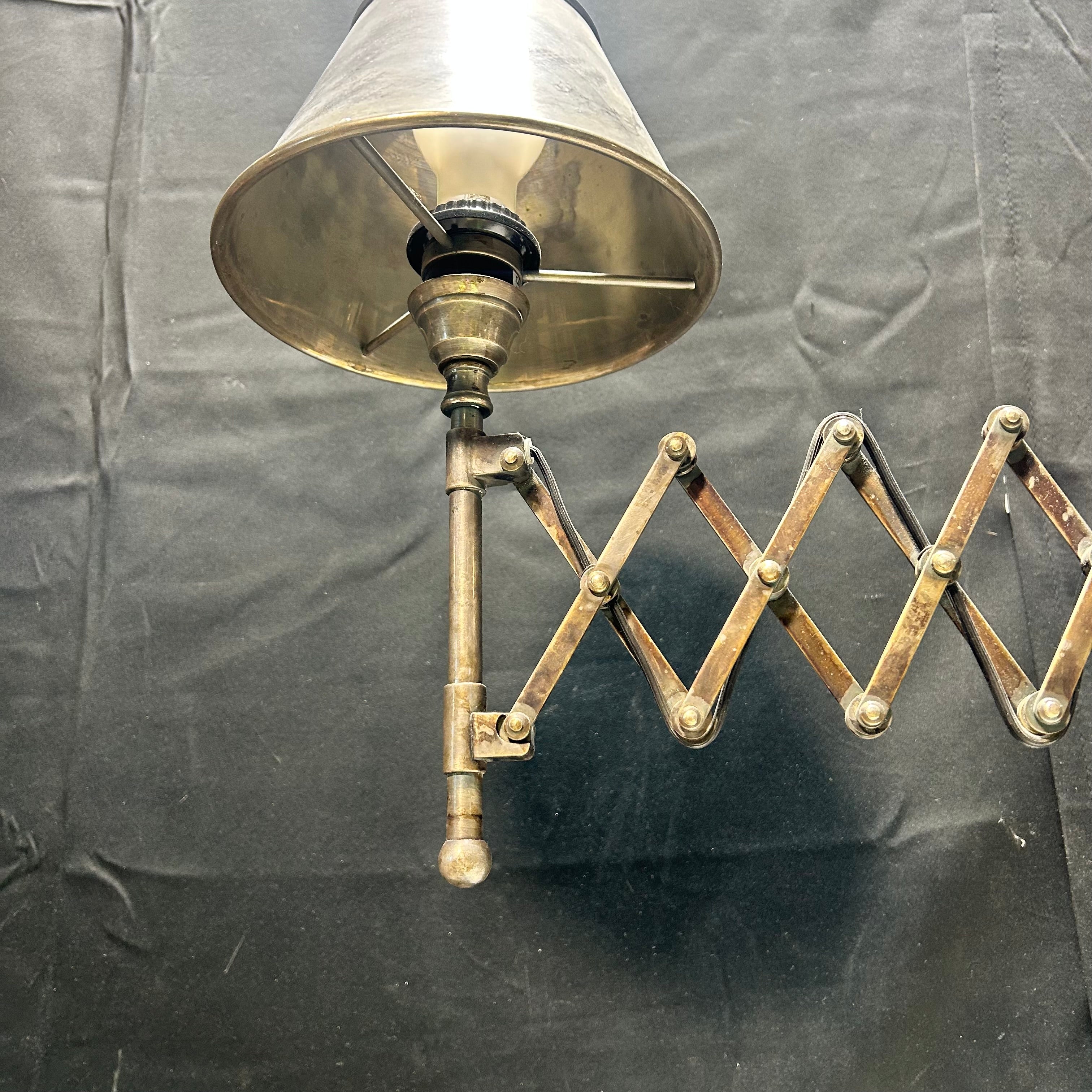 Hard To Find Double Accordion Industrial Table Lamp 17"x 8"x 24"