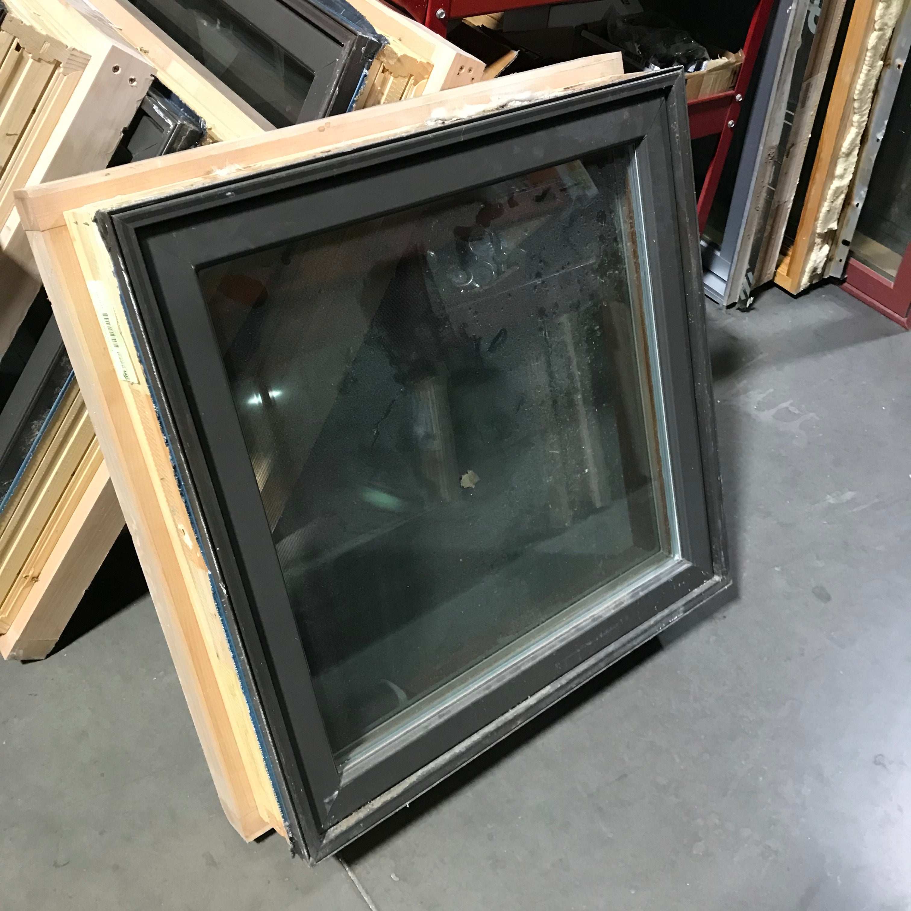 29"x 29"x 3.75" Brown Metal Clad Single Casement Exterior Window