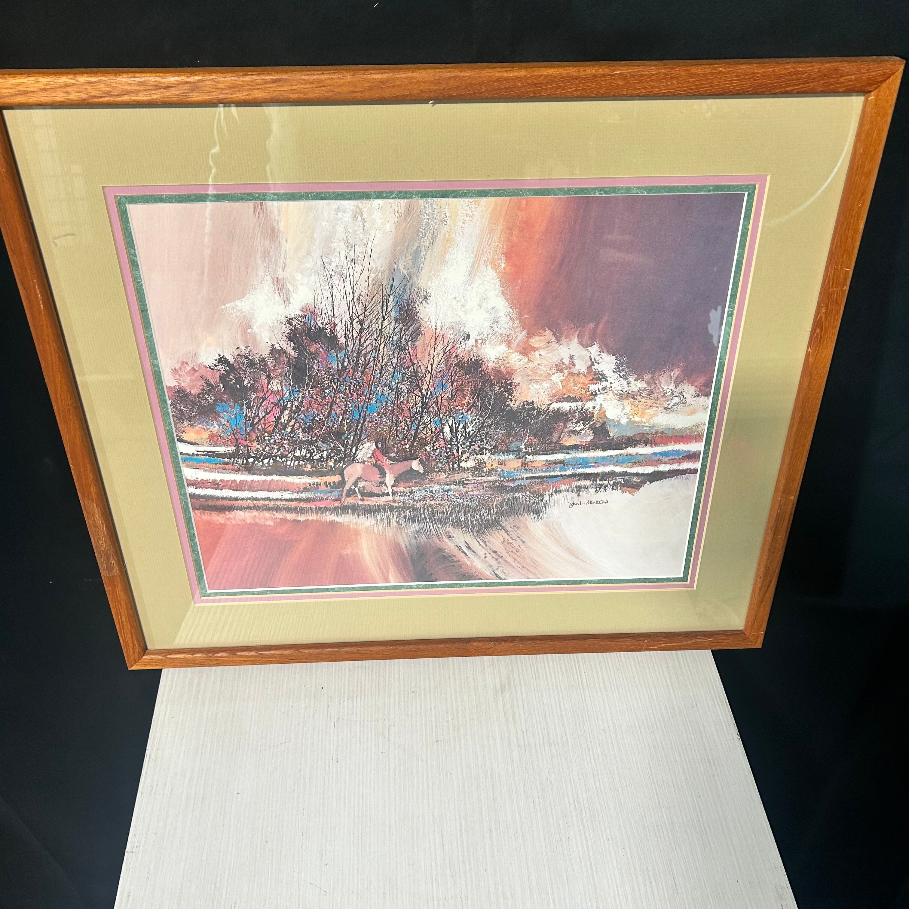 John Mendoza C.O Artist Watercolor Signed 23"x 20"