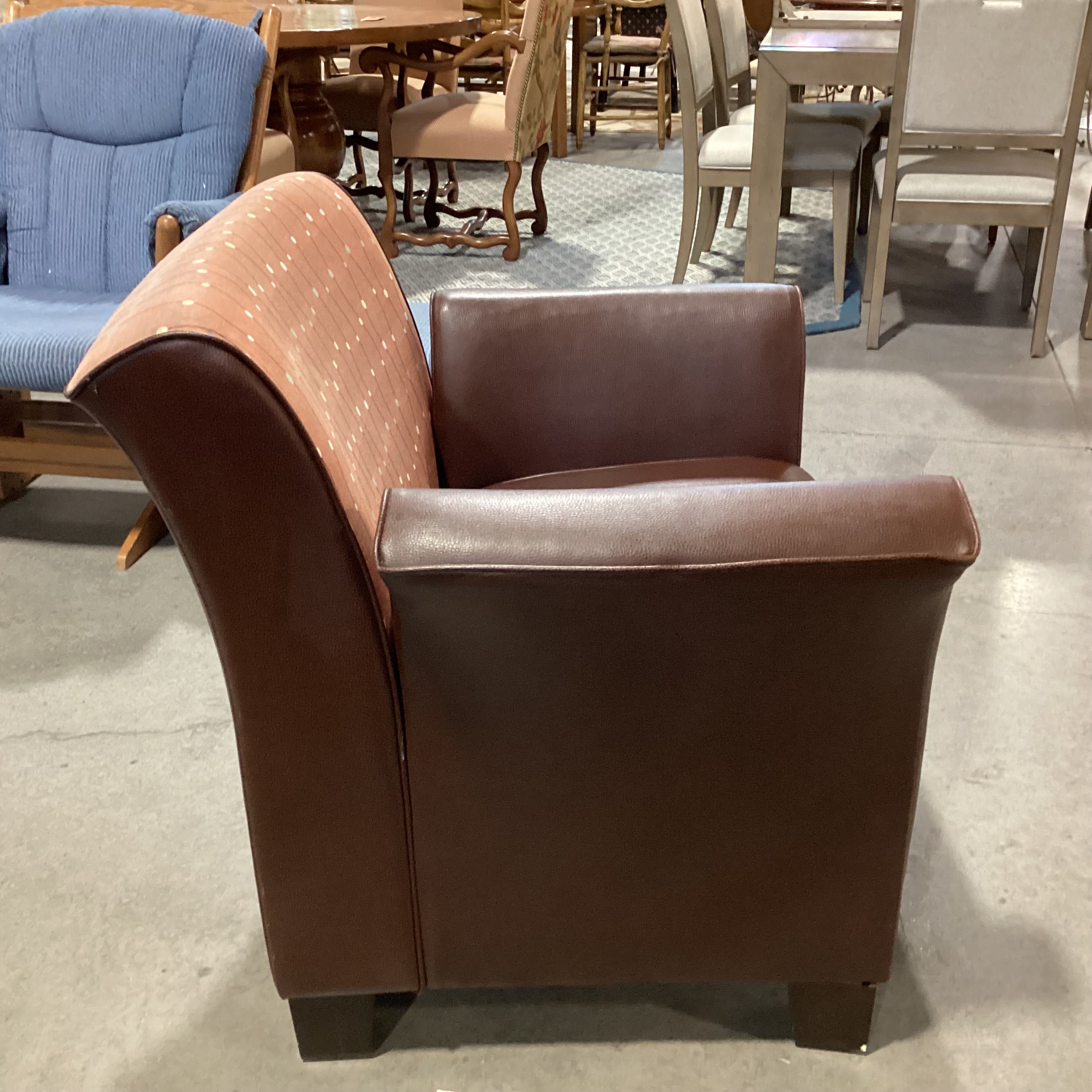 Turnstone Steelcase Faux Leather & Burnt Orange Design Chair 36"x 32"x 32"