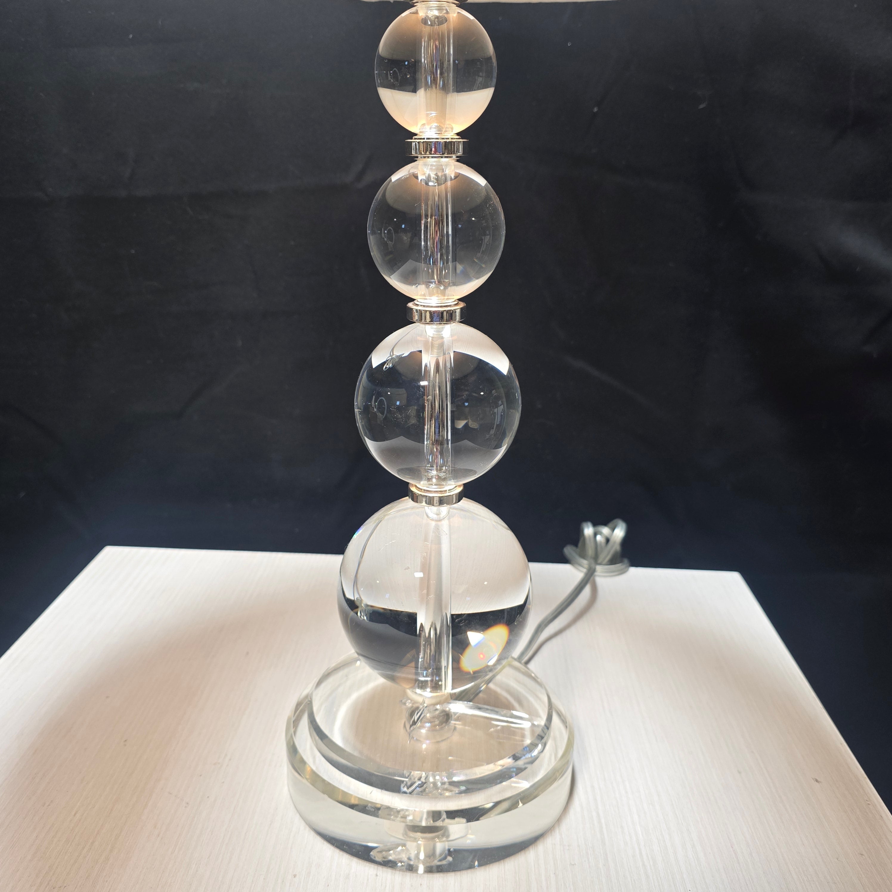Modern Crystal Spheres Table Lamp 15"Dx28"