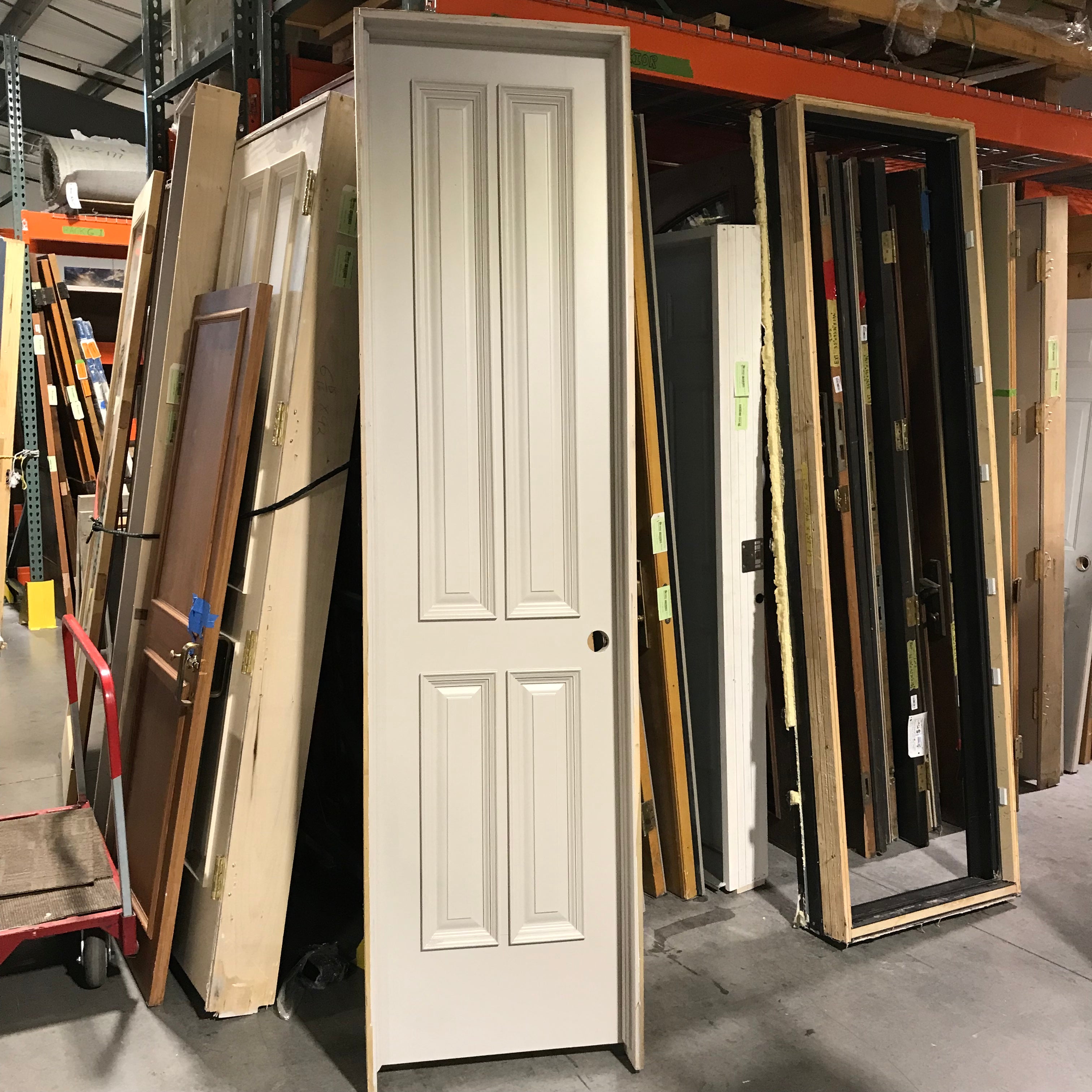 24"x 96"x 1.75" Tan 4 Panel Colonial Interior Door with Jamb