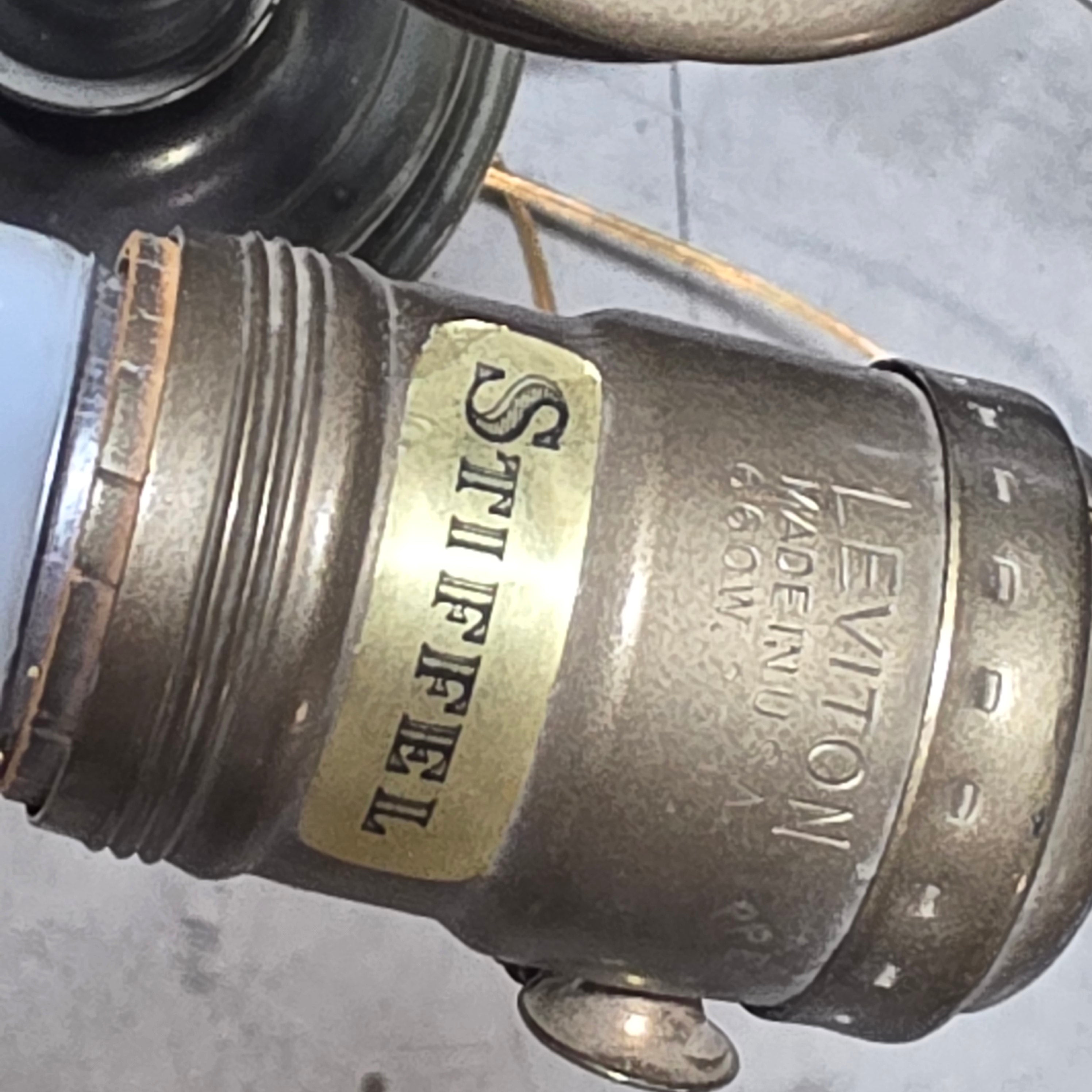 Vintage Original Stiffel Table Lamp Solid Brass 16.5"Dx34"