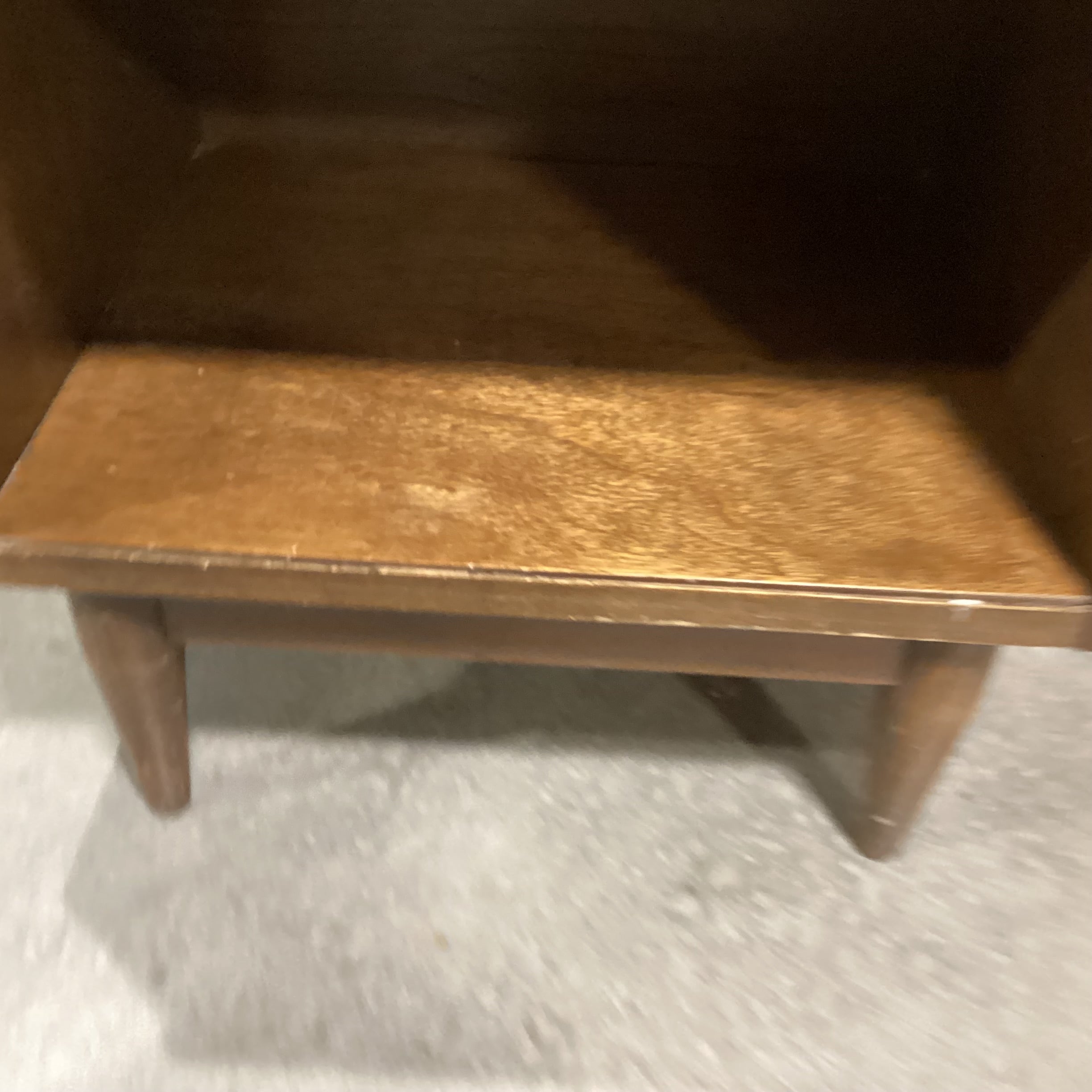 Mid Century Walnut & Veneer 1 Drawer Nightstand 18"x 14"x 24"