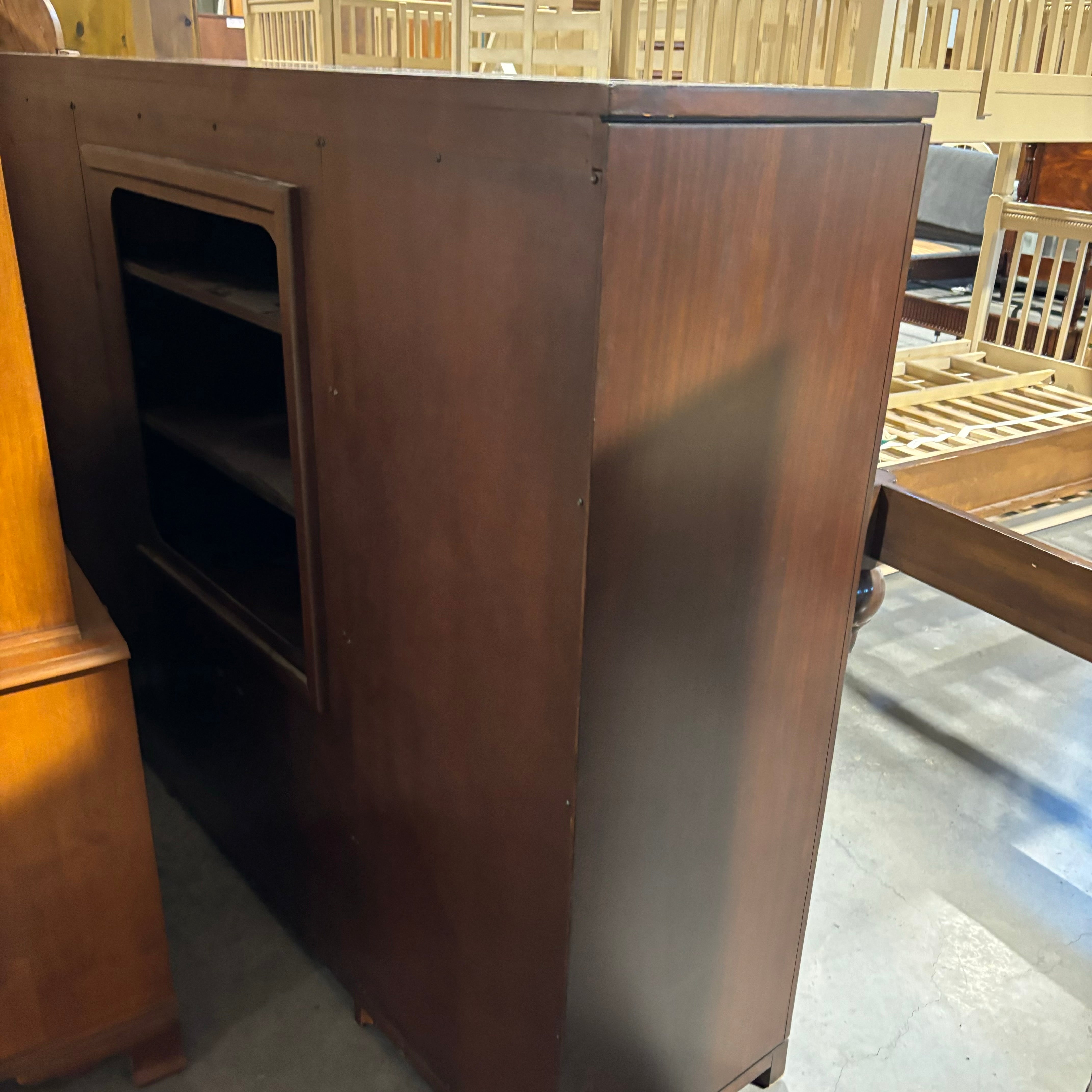 Designed by Michael Weiss for Vanguard Solid Dark Finish Wood 6 Drawer 3 Door with Brass Pulls Wardrobe Dresser 70"x 21"x 56"
