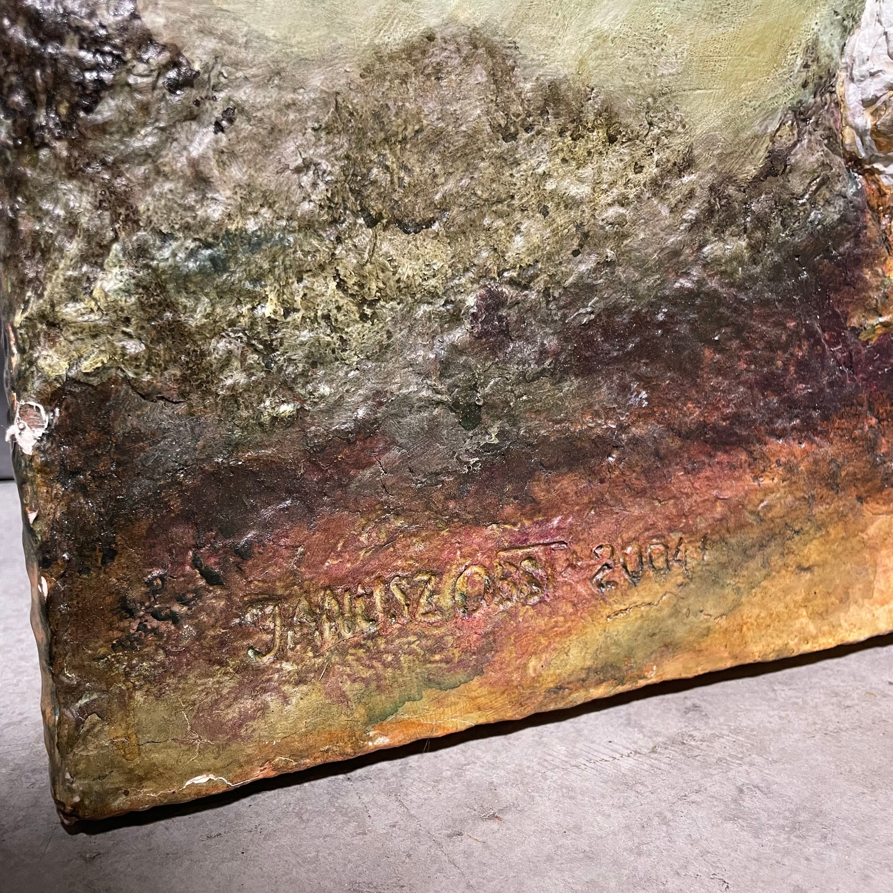 Janusz Obst Signed/ Dated "Another Planet"3D Bas Relief Original 46 1/2" x 66"