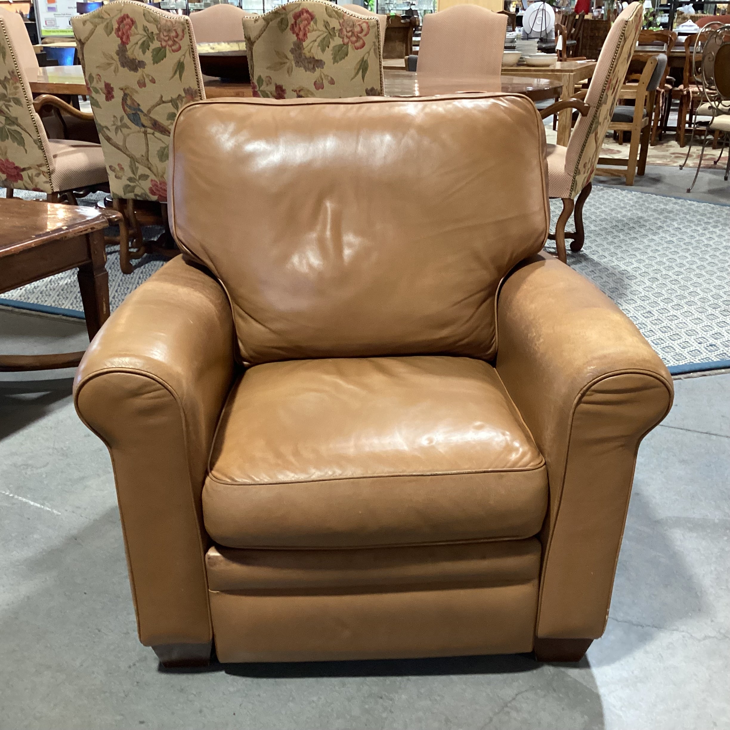 American Leather Furniture Tan Leather Recliner Chair 36"x 40"x 34"