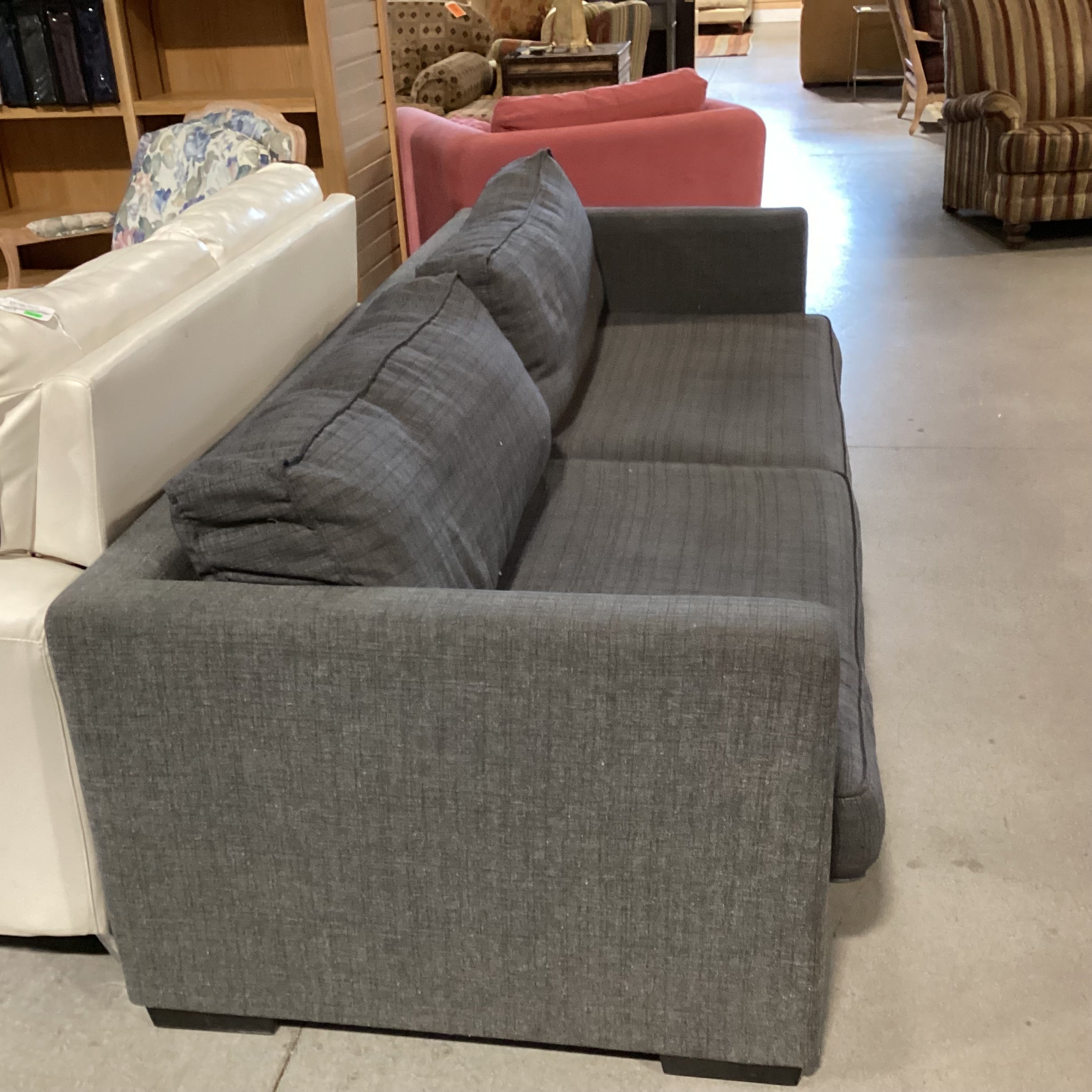 Gus Modern Charcoal Grey Sofa 86"x 36"x 25.5"