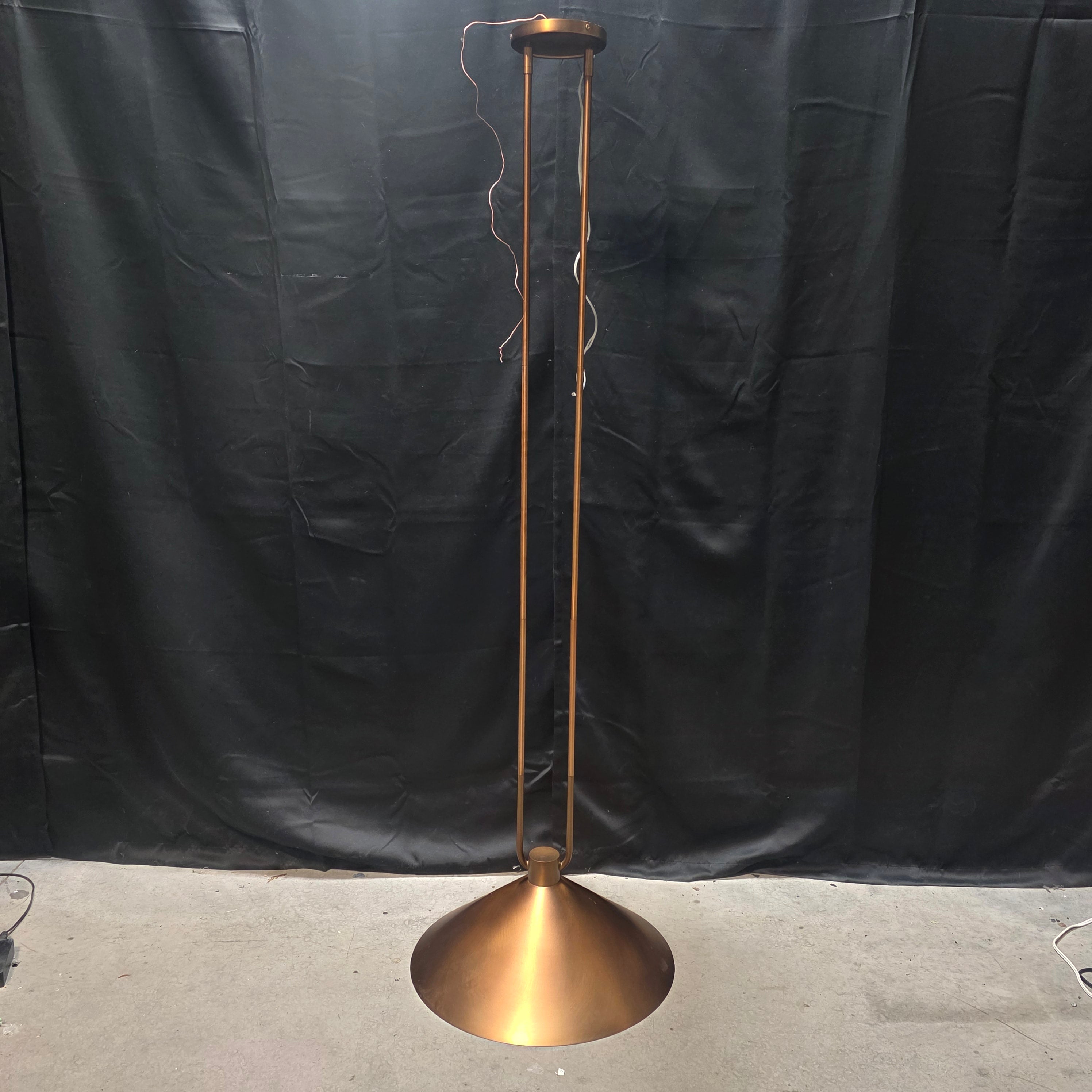 Copper Modern Pendant Single Light Chandelier 20"Dx66"