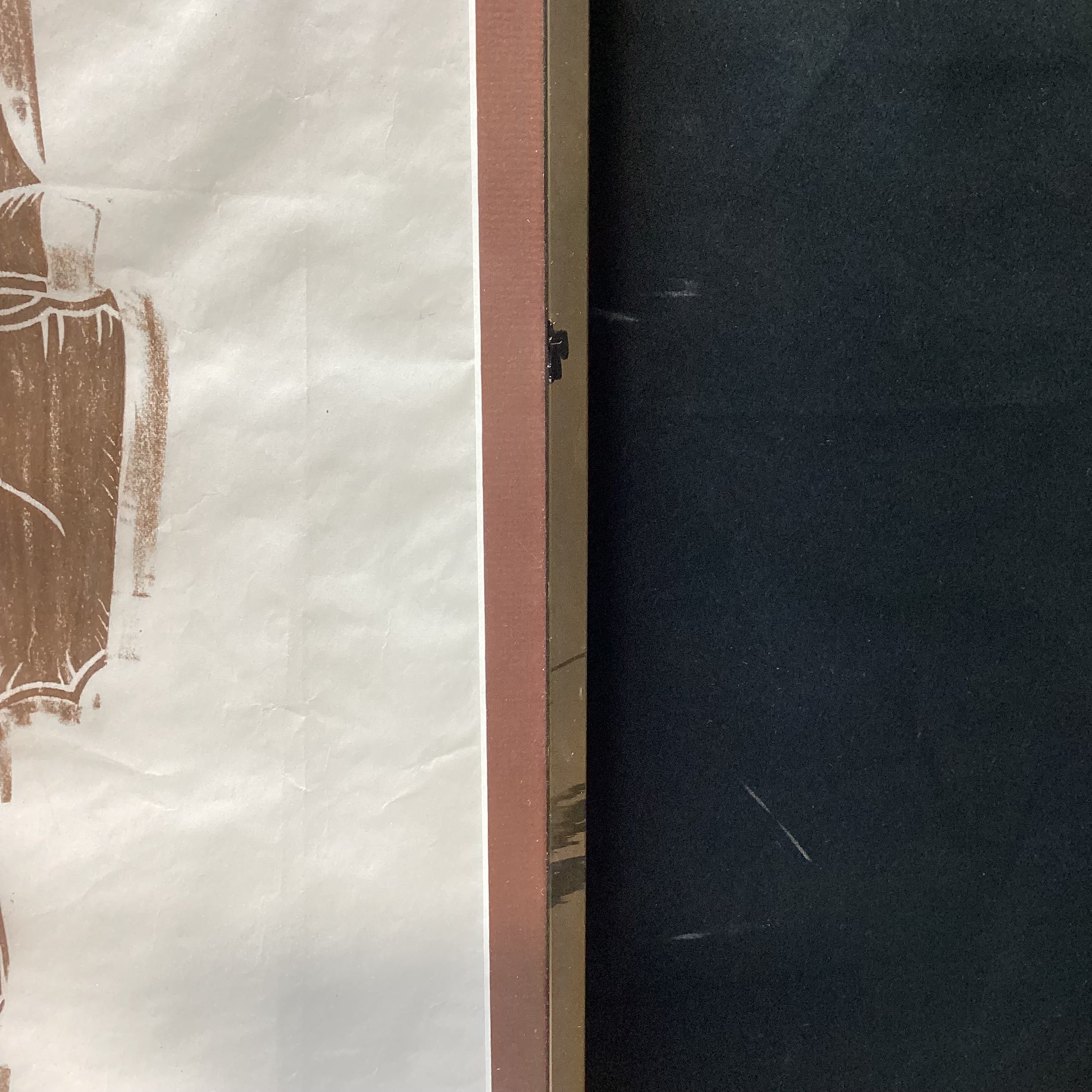 Framed Gravestone Rubbing Of Sir Thomas Peyton 17" x 30.5"