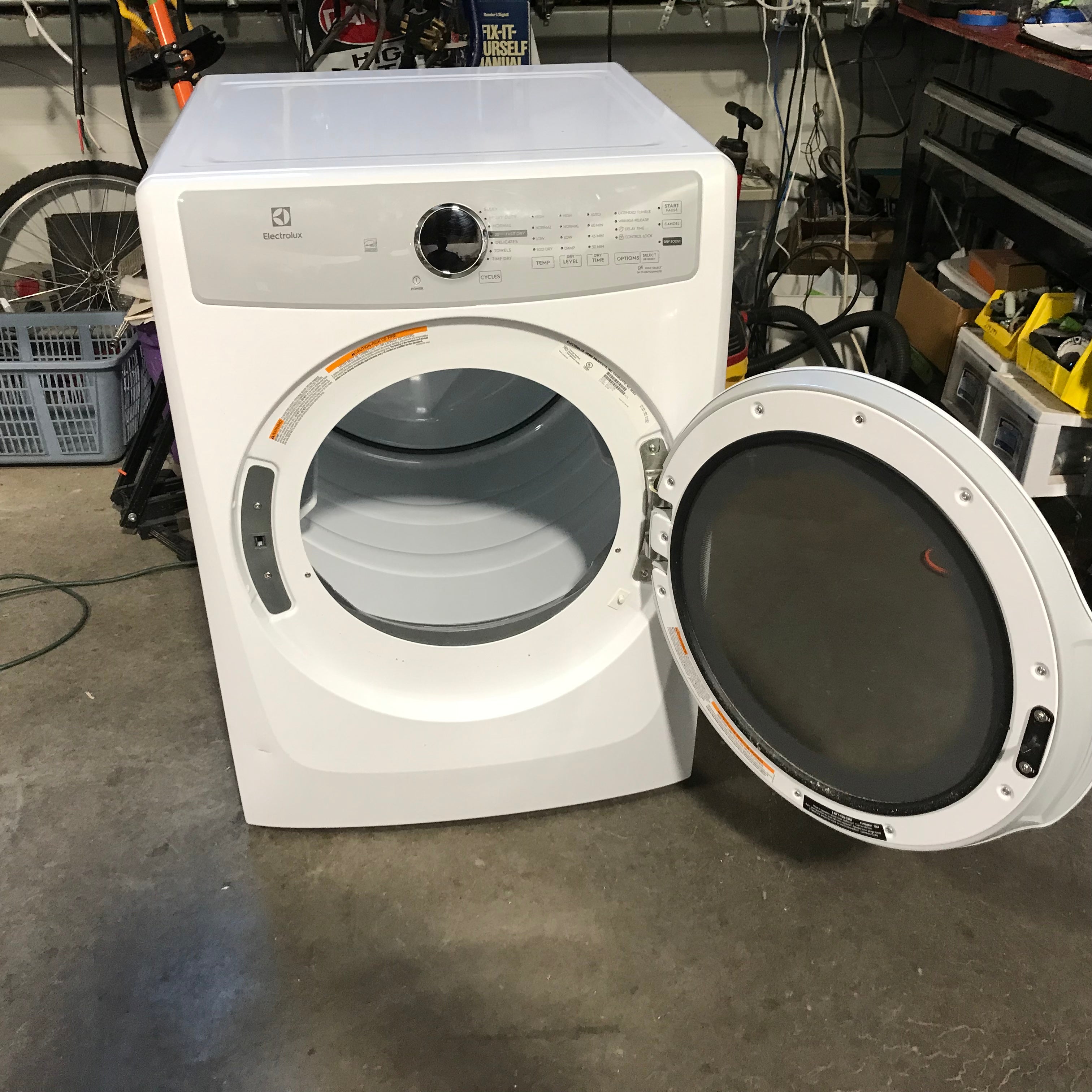 Electrolux White Front-Load Electric Dryer 27"x 31"x 38"